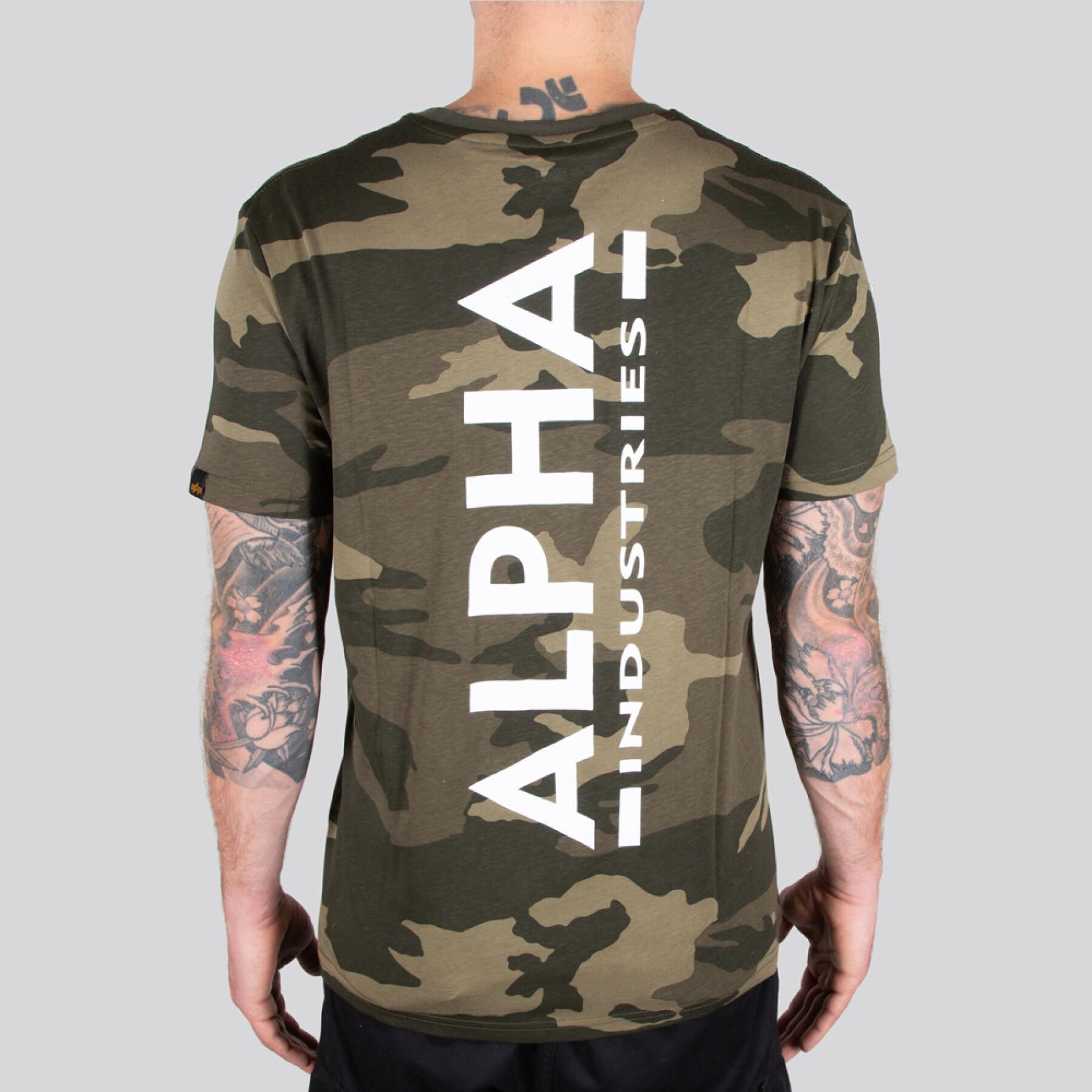Camiseta Alpha Industries Backprint camo T