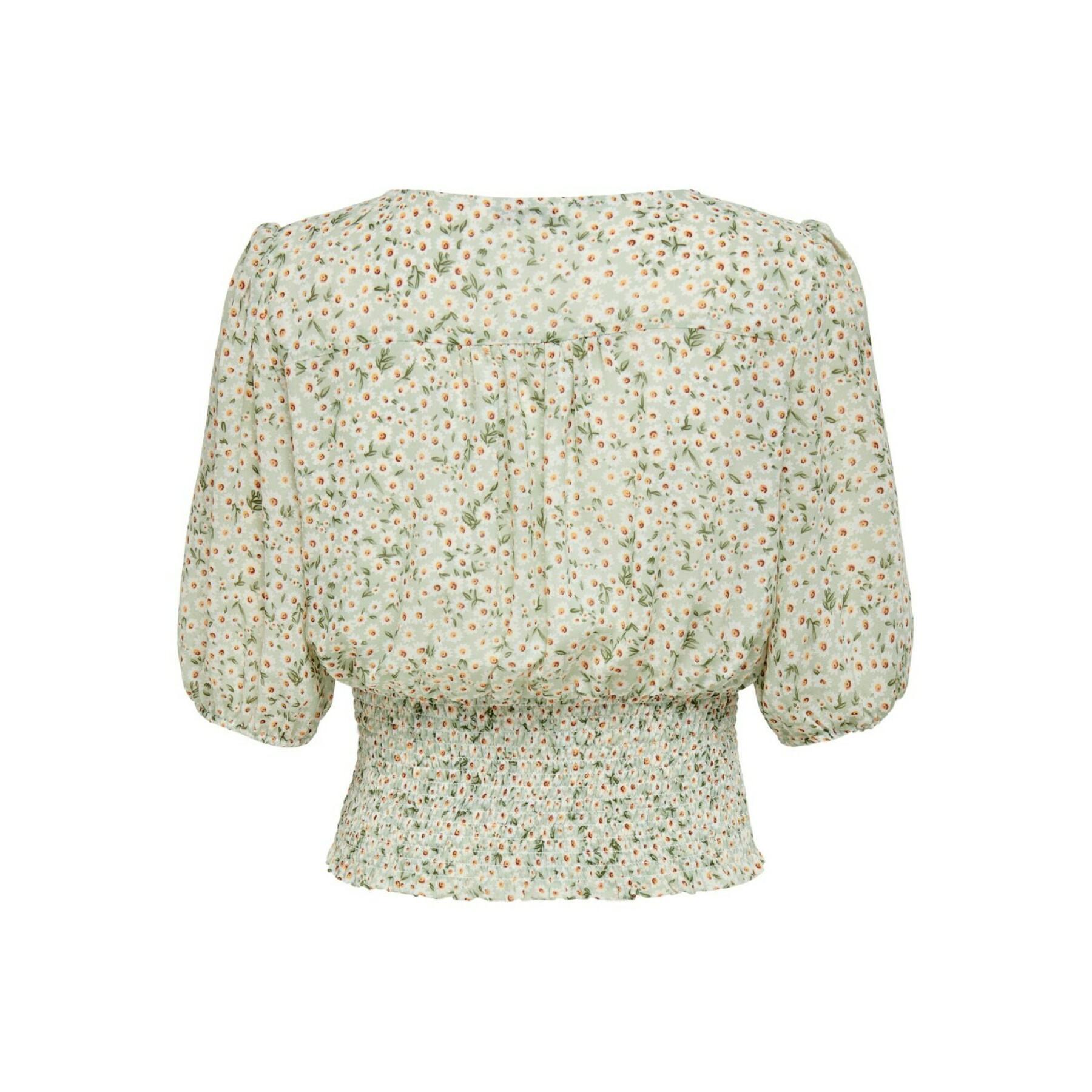 Camiseta mujer Only onlmille mini maria-flower smock