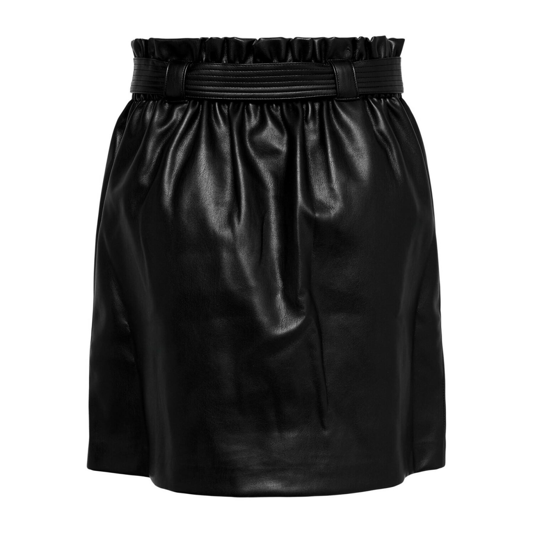 Falda de mujer Only onlkelly faux leather