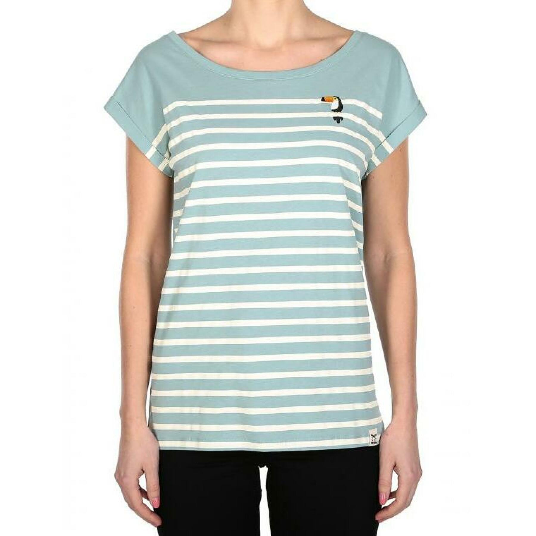 Camiseta de rayas para mujer Iriedaily tucan