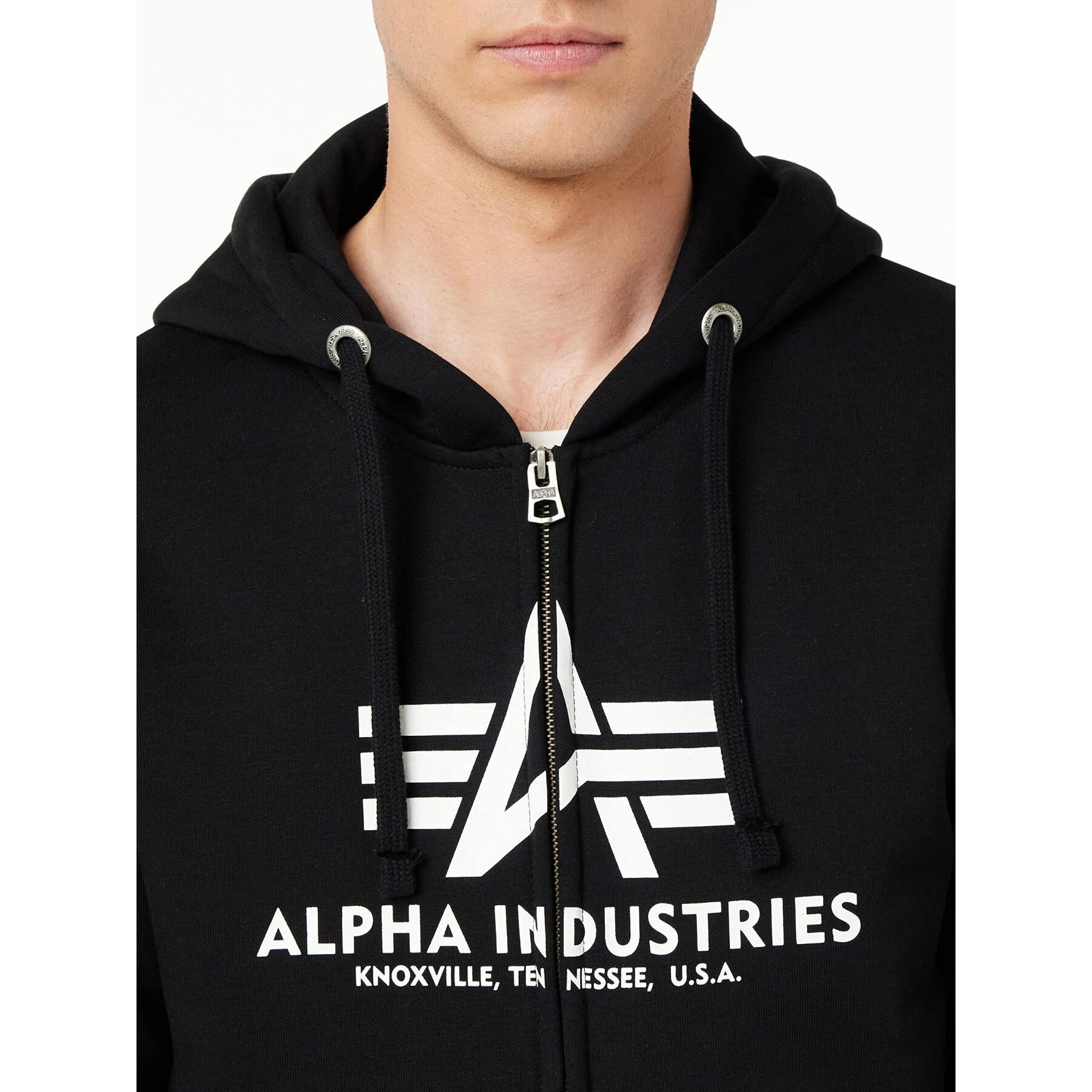 Sweat con capucha Alpha Industries Basic Zip