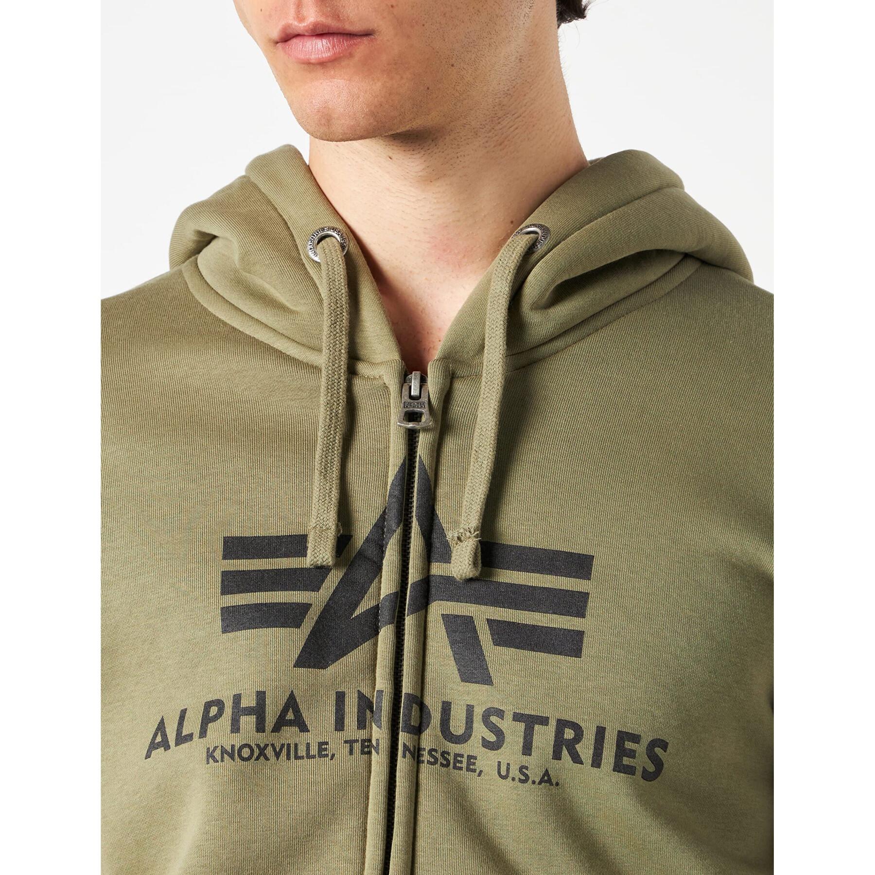Sudadera con capucha Alpha Industries Basic Zip