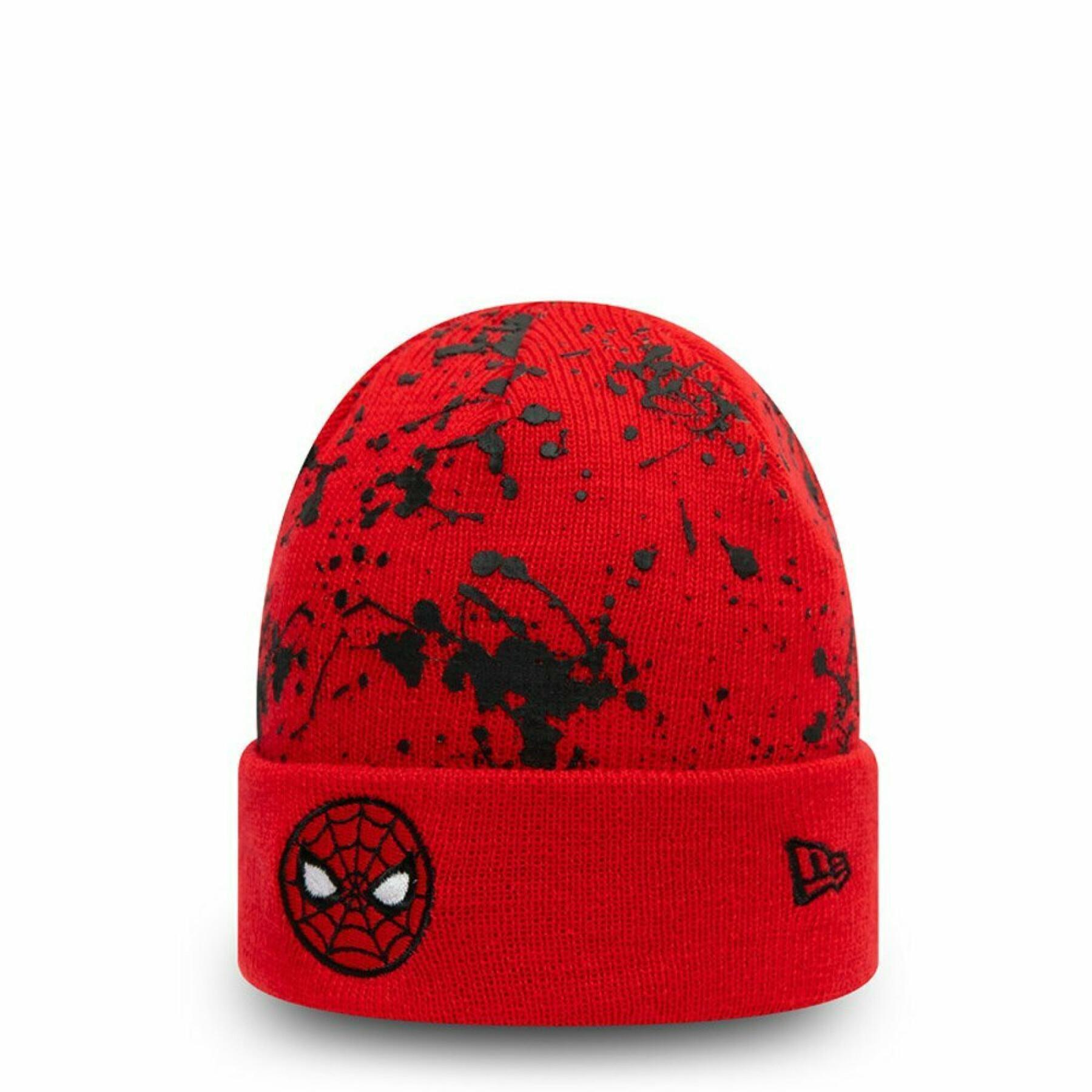 Sombrero para niños New Era Paint Splat Cuff Spiderman