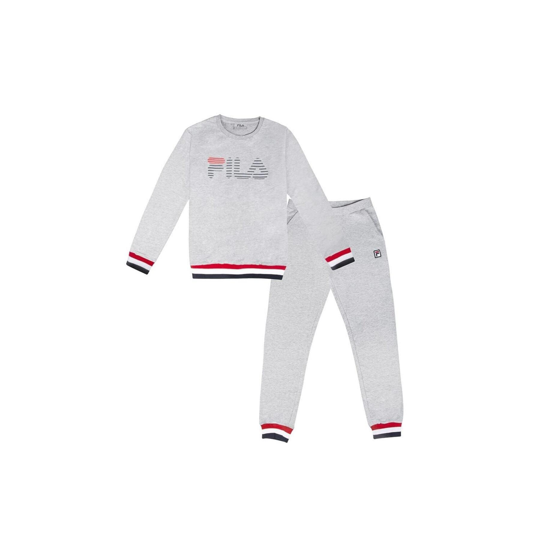 Pijama de algodón liso para niños Fila