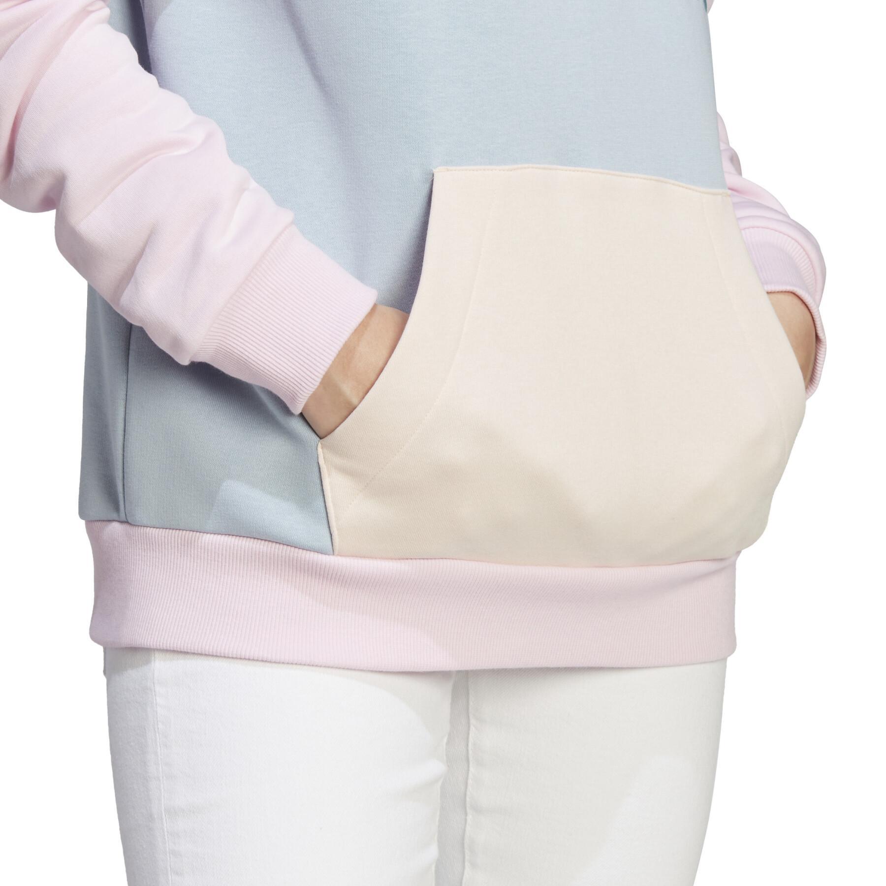 Sudadera con capucha de forro polar para mujer adidas Essentials Logo Boyfriend