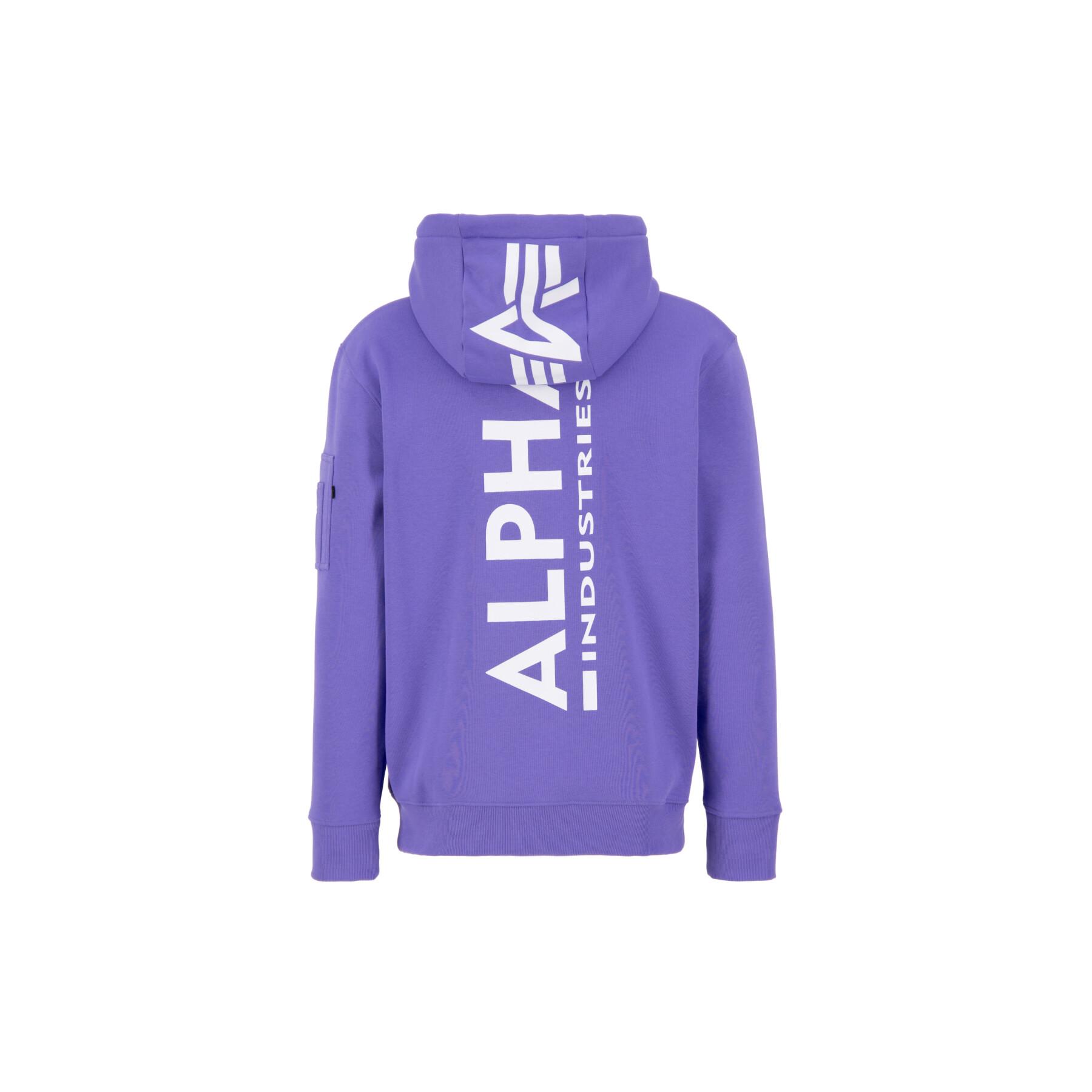 Sweatshirt sudadera con capucha estampada en la espalda Alpha Industries