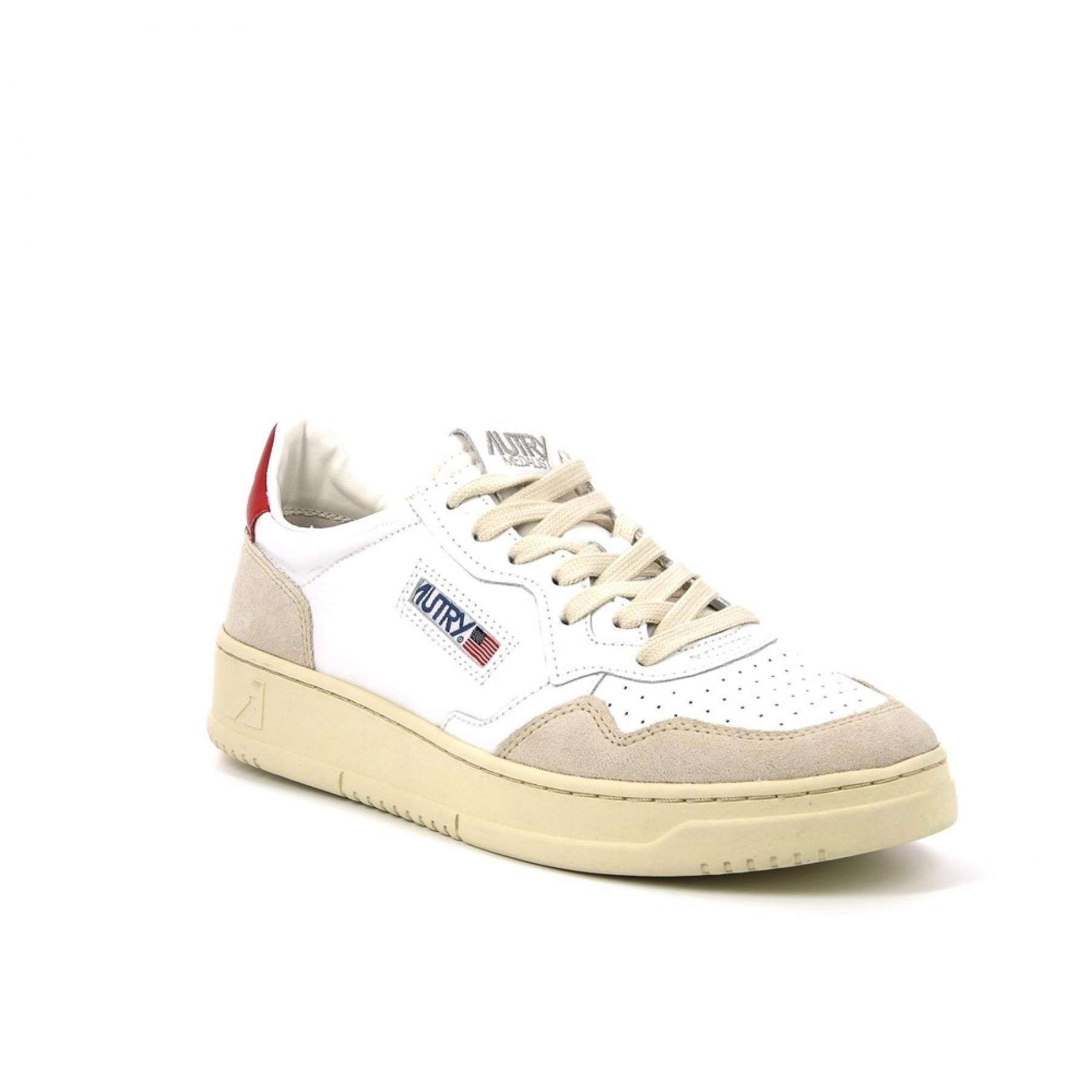 Formadores Autry Medalist LS24 Leather/Suede White Red