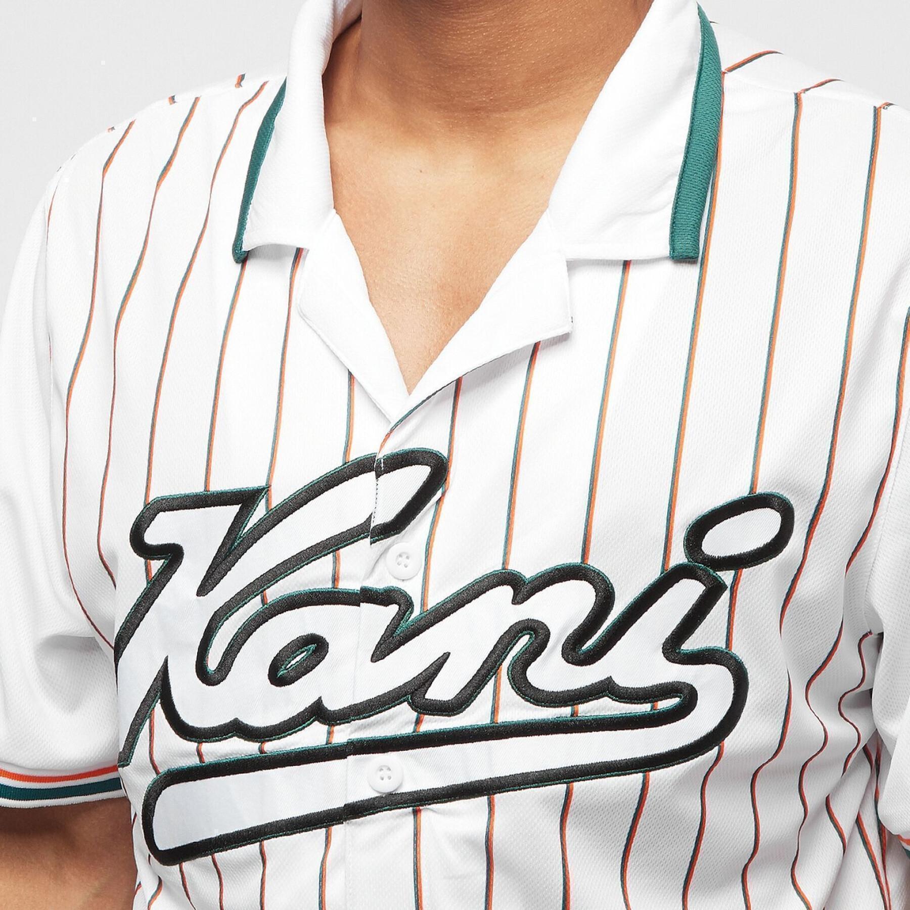 Camiseta de béisbol Karl Kani Varsity Block Pinstripe
