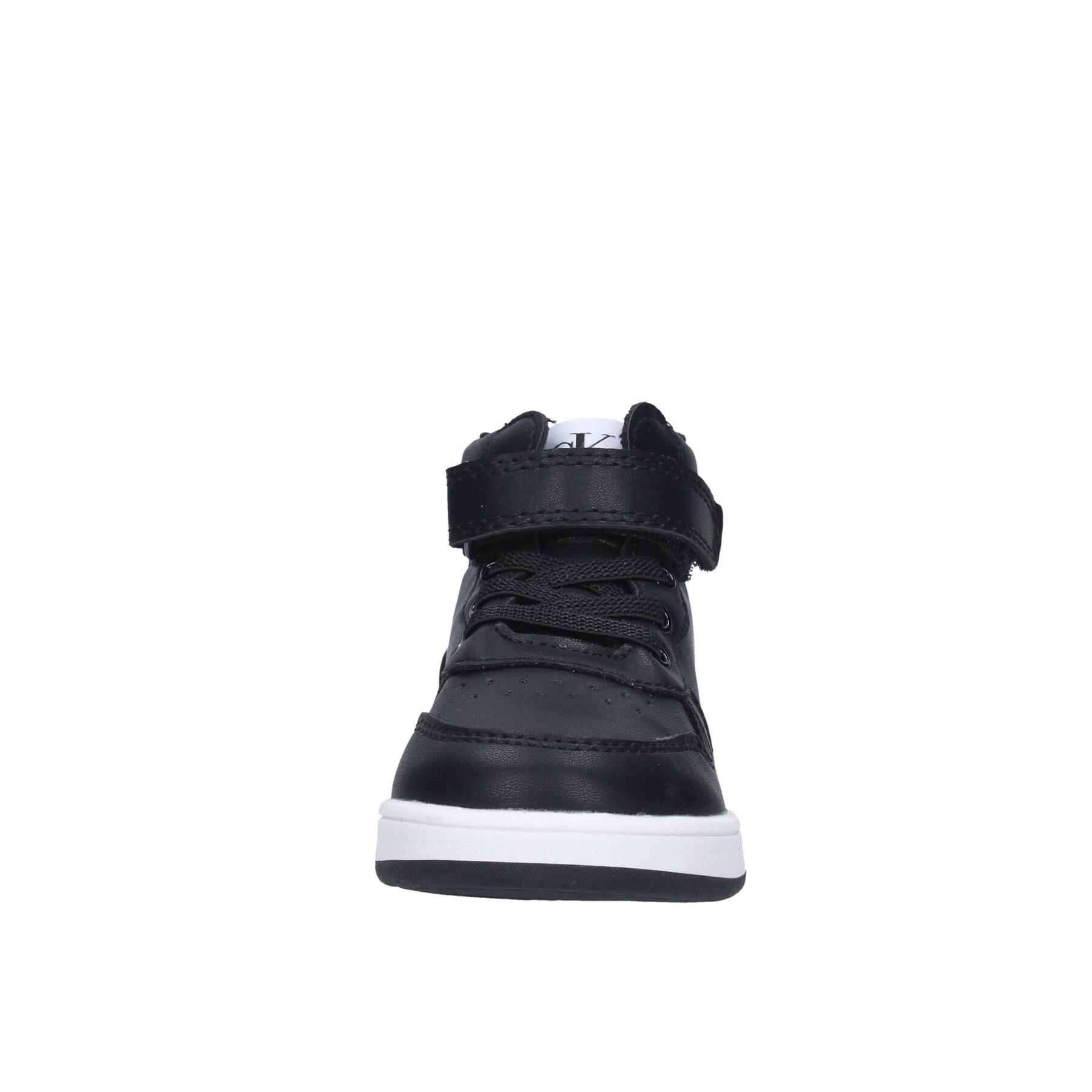 Zapatillas de deporte con cordones/velcro para niños Calvin Klein black/white