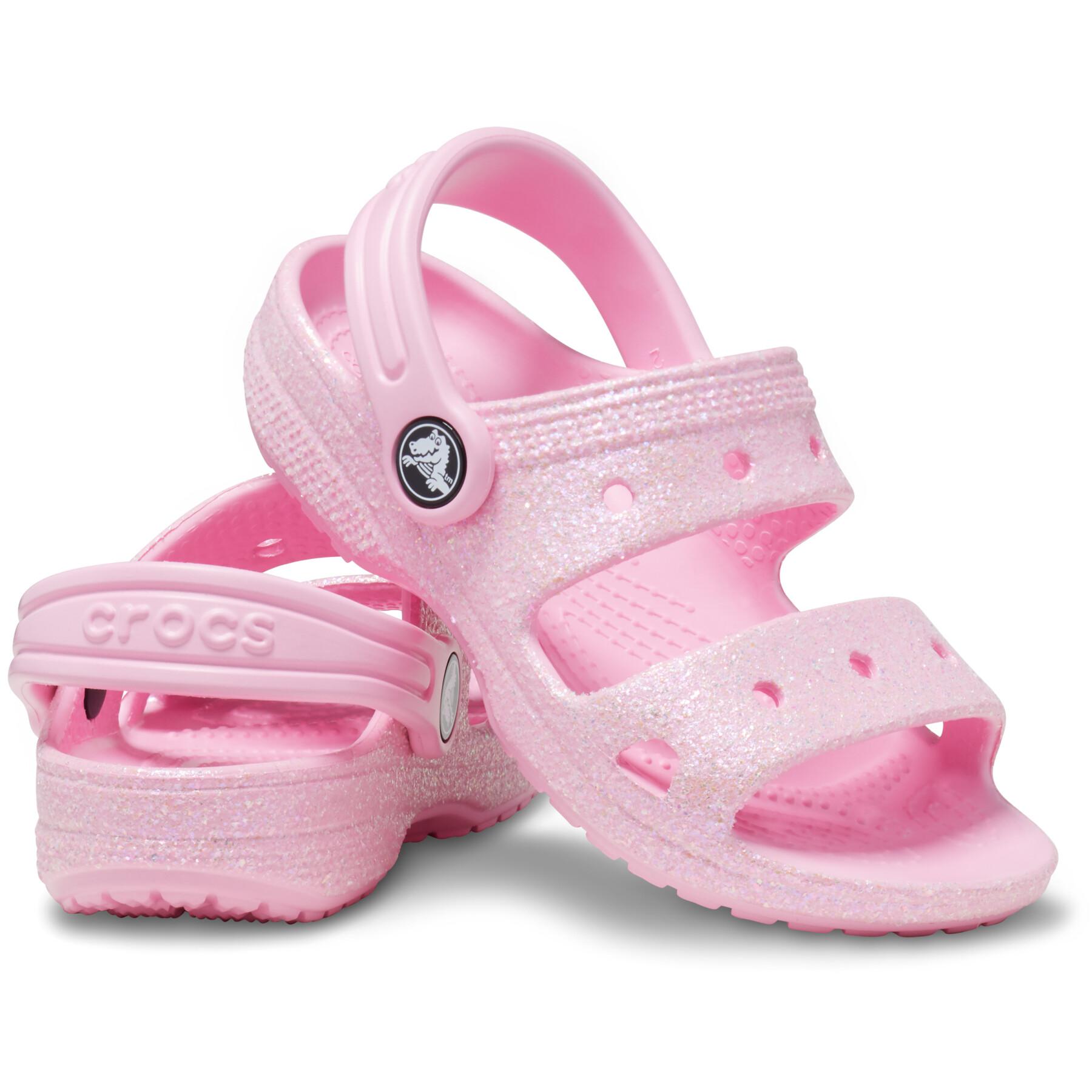 Sandalias para bebé Crocs Classics Glitter