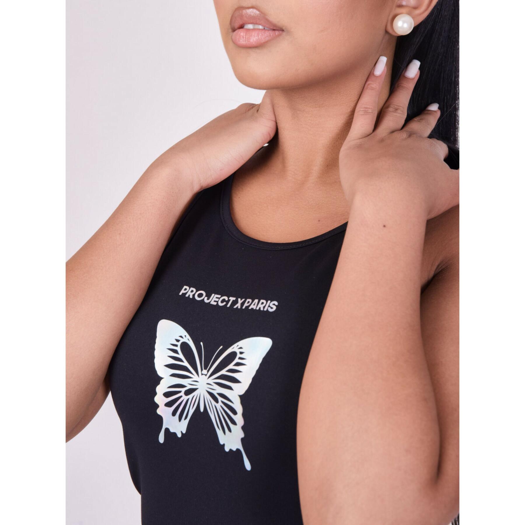 Vestido de tirantes de mariposa para mujer Project X Paris