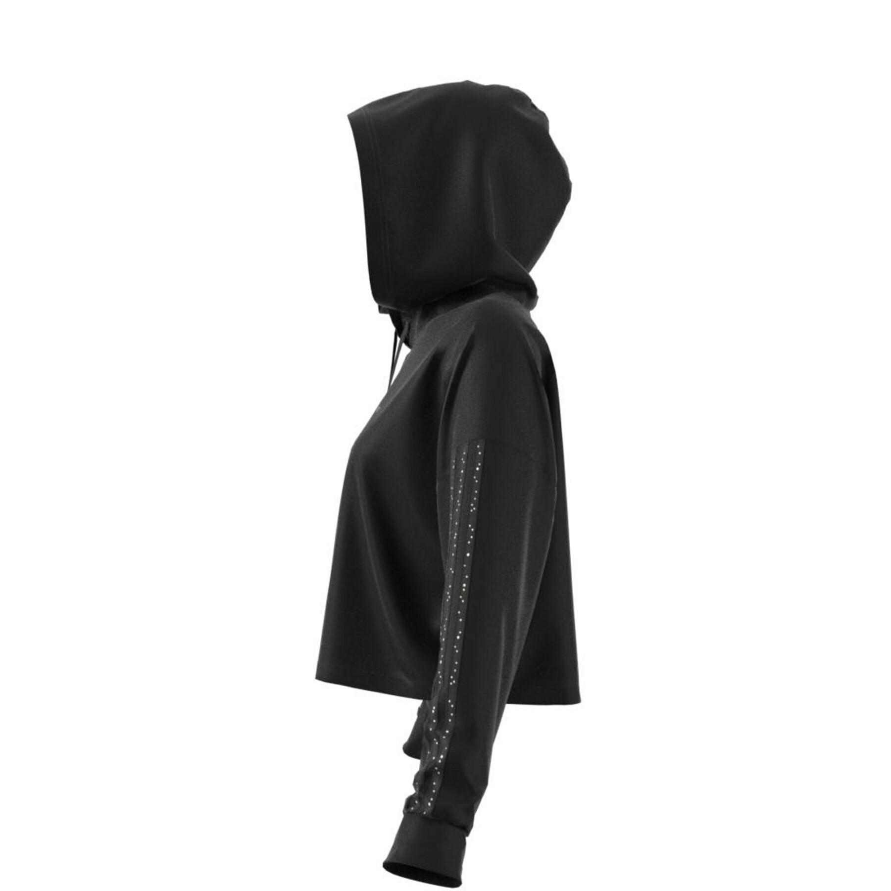 Sudadera con capucha para mujer adidas Originals APP Cropped