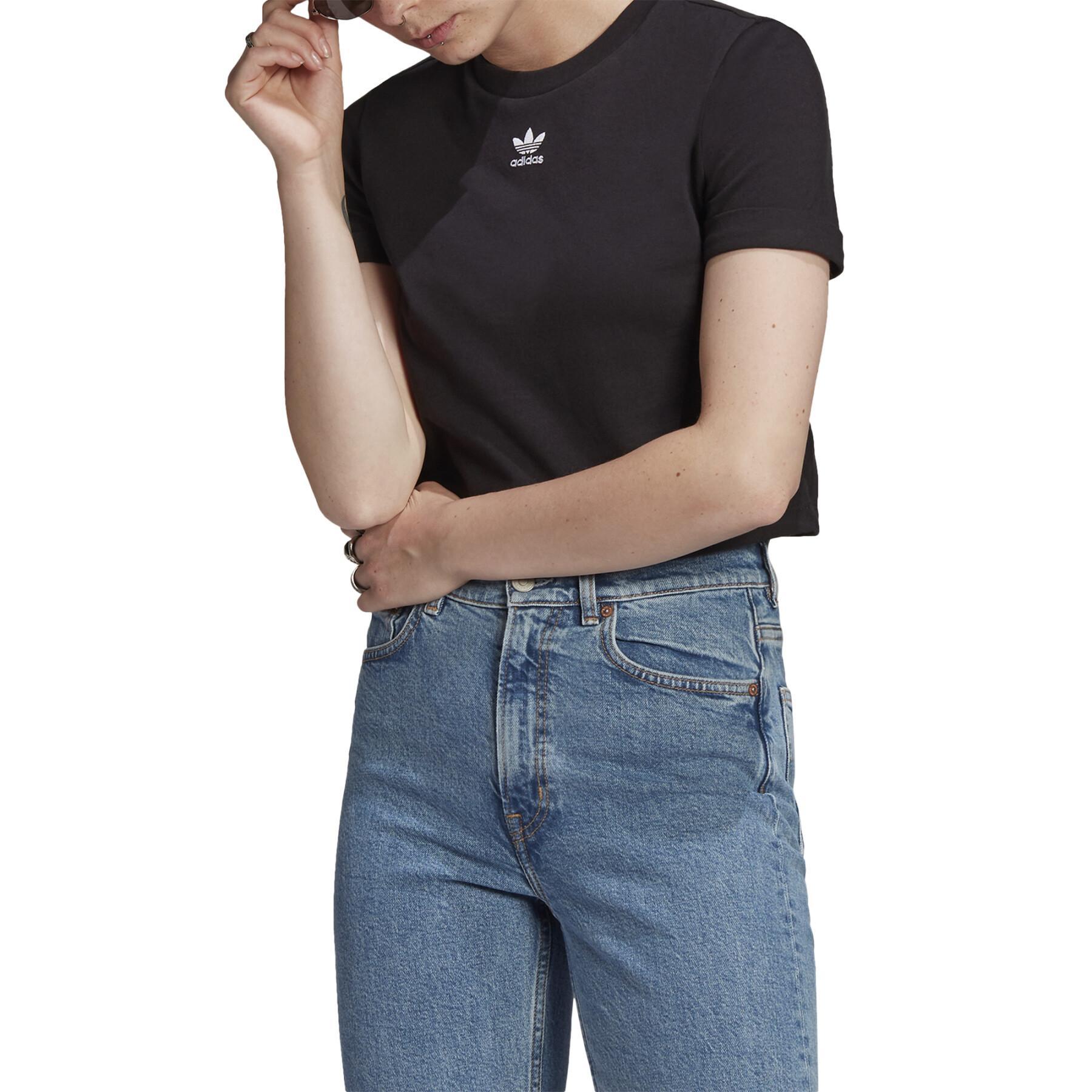 Camiseta de mujer adidas Originals Adicolor Cropped Roll-Up Sleeve