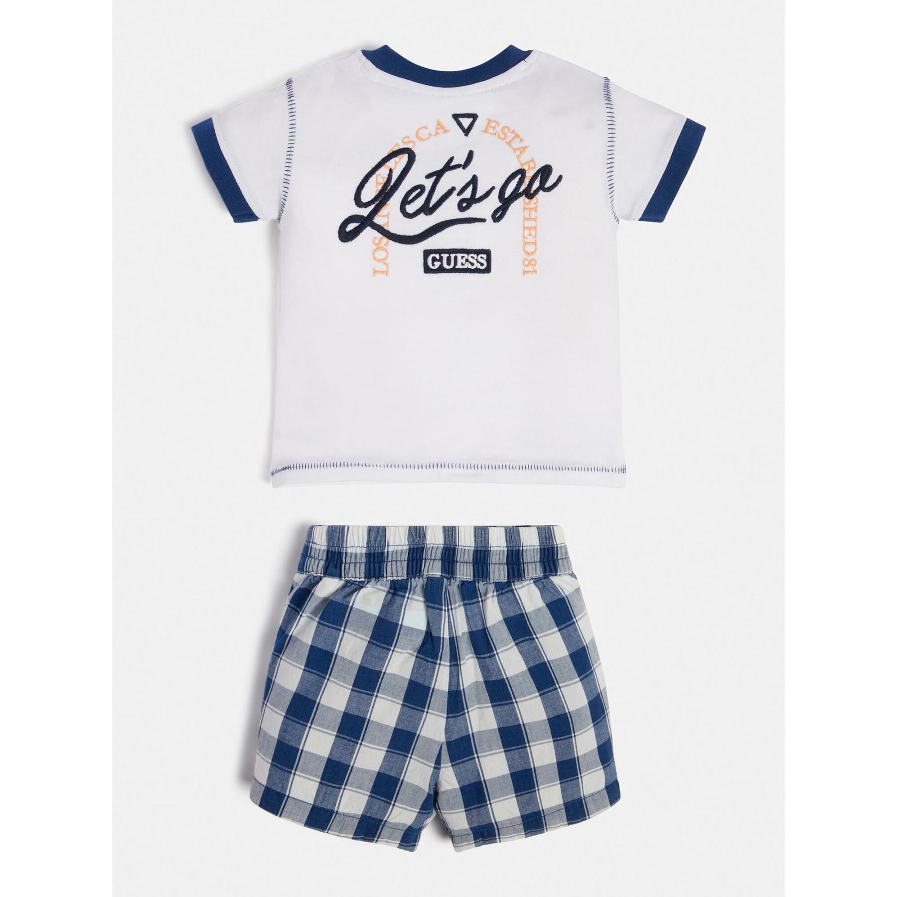 Conjunto de camiseta y pantalón corto para bebé niño Guess