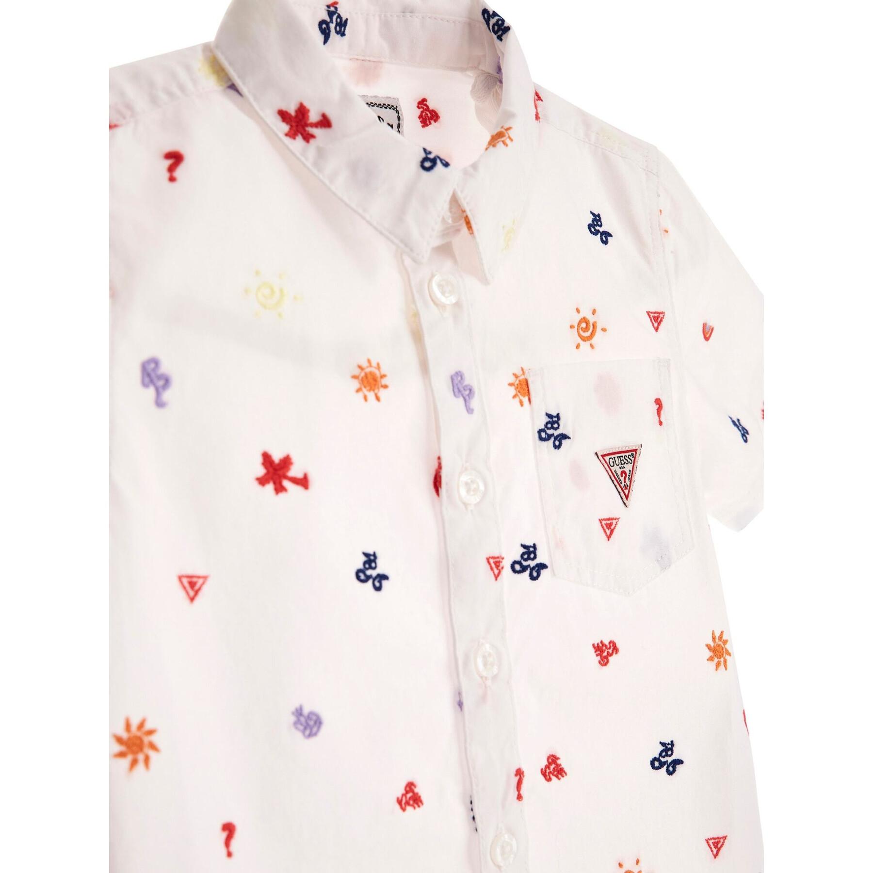 Camisa de popelina para niños Guess