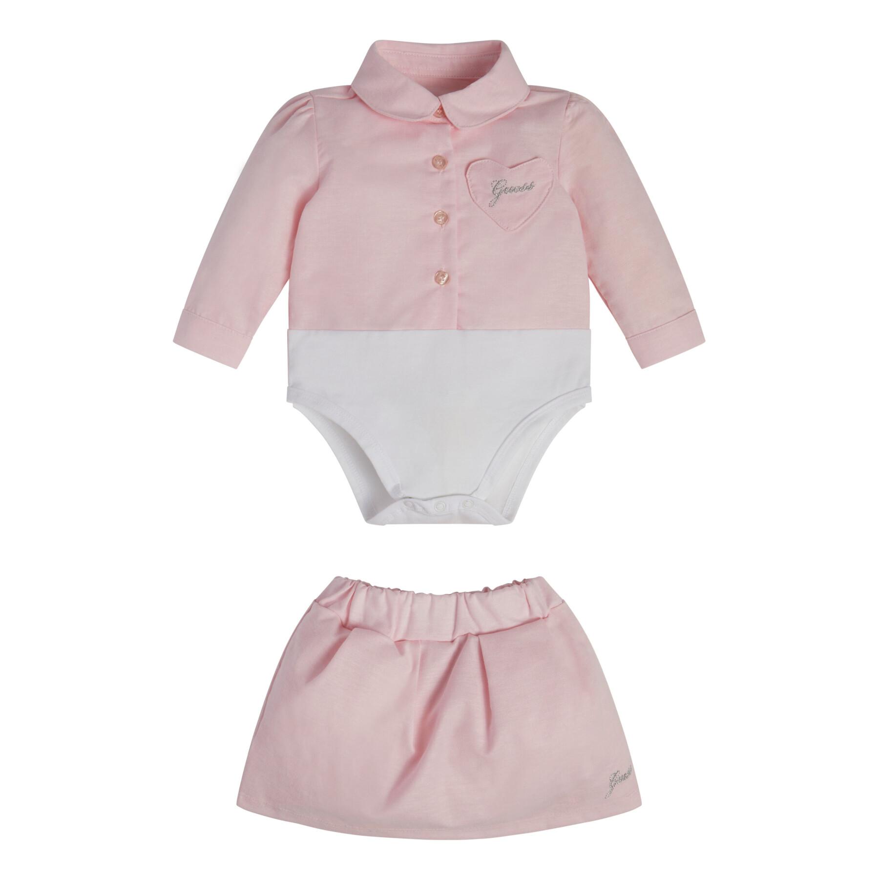 Conjunto camisa + minifalda bebé niña Guess Oxford
