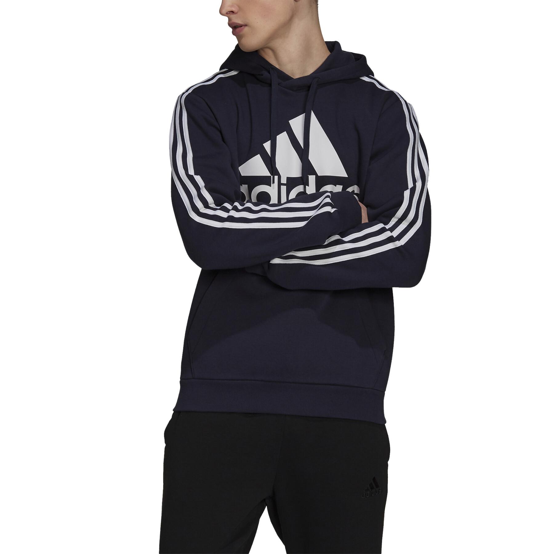Sudadera con capucha adidas Essentials Fleece 3-Stripes Logo