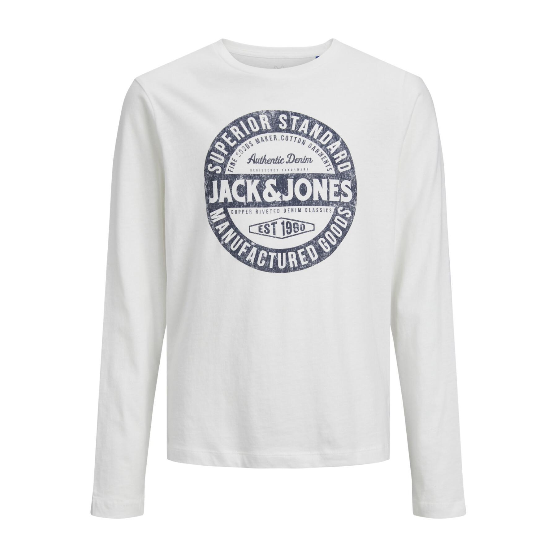 Camiseta infantil de manga larga y cuello redondo Jack & Jones Jeans