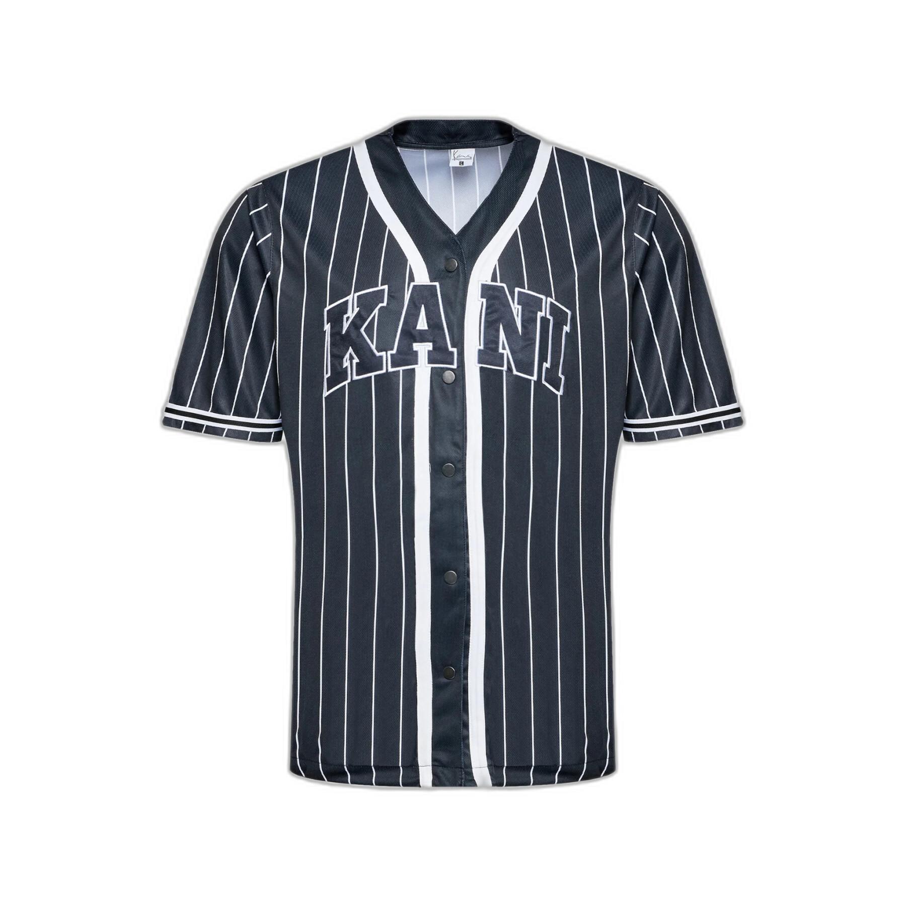 Camiseta Karl Kani Serif Pinstripe Baseball