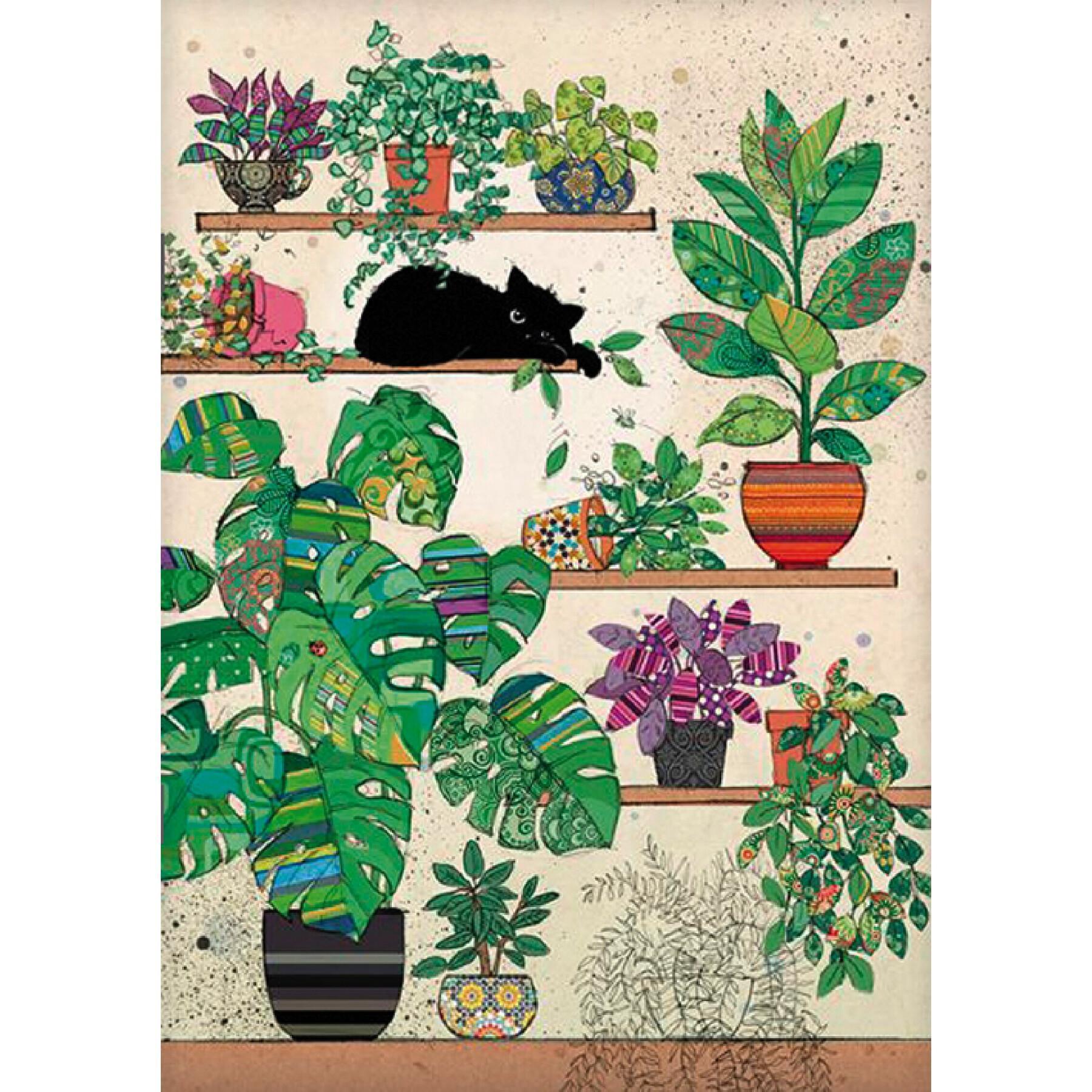 Cuaderno a5 gatito plantas Kiub Bug Art