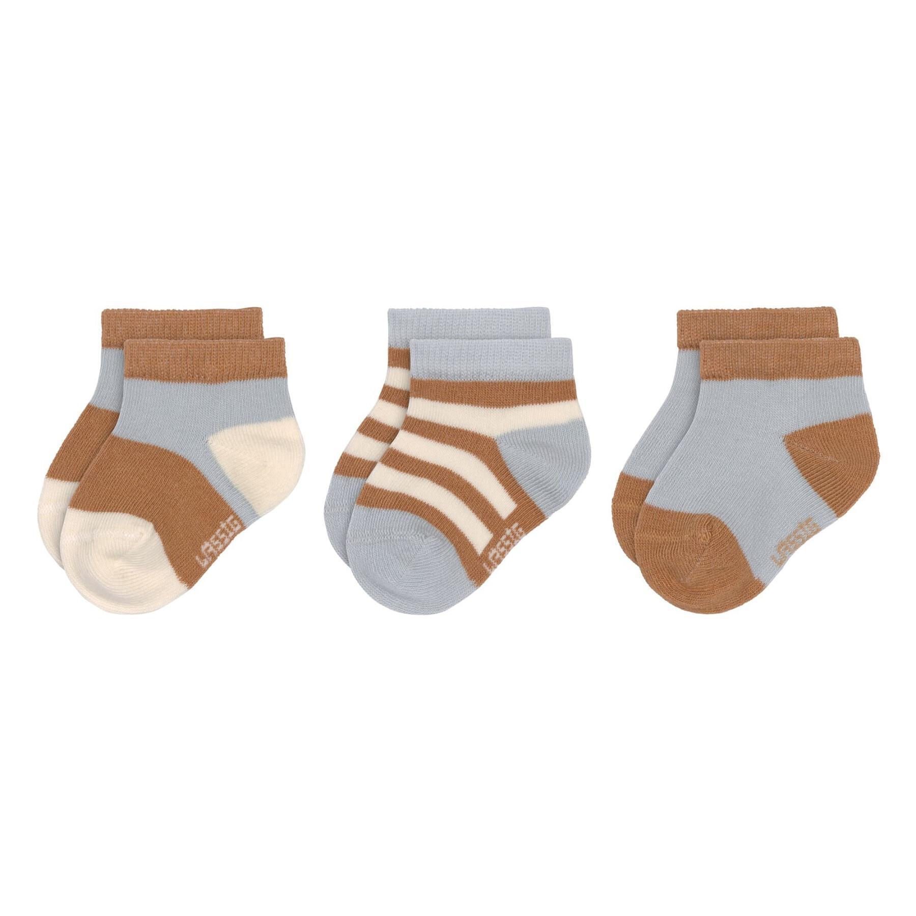 Juego de 3 pares de calcetines para bebé Lässig GOTS