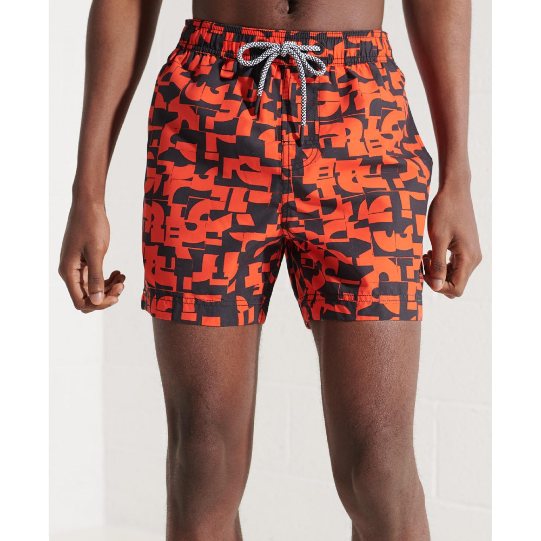 Pantalones cortos de baño estampados Superdry Beach Volley
