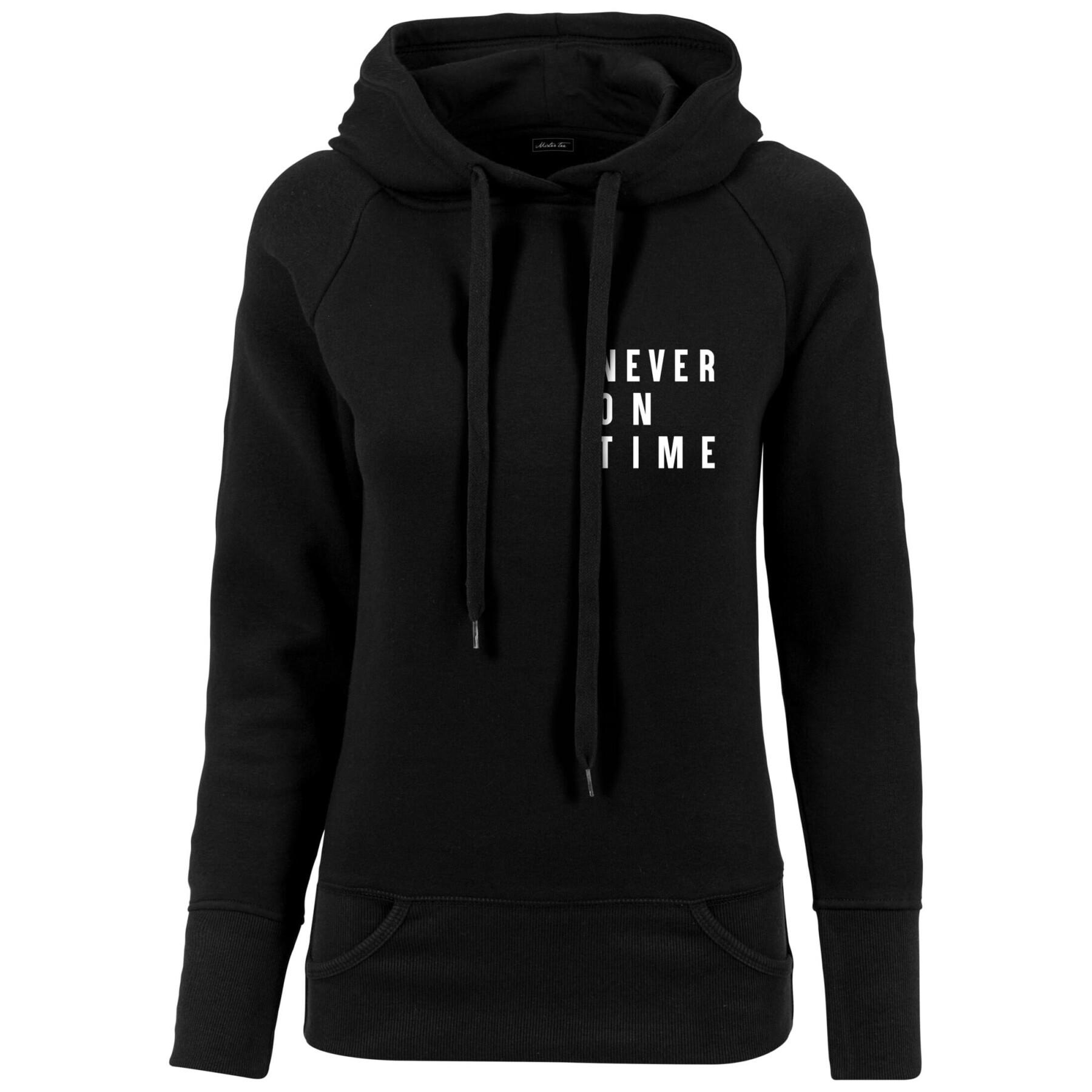 Sweat sudadera con capucha para mujer Mister Tee Never On Time