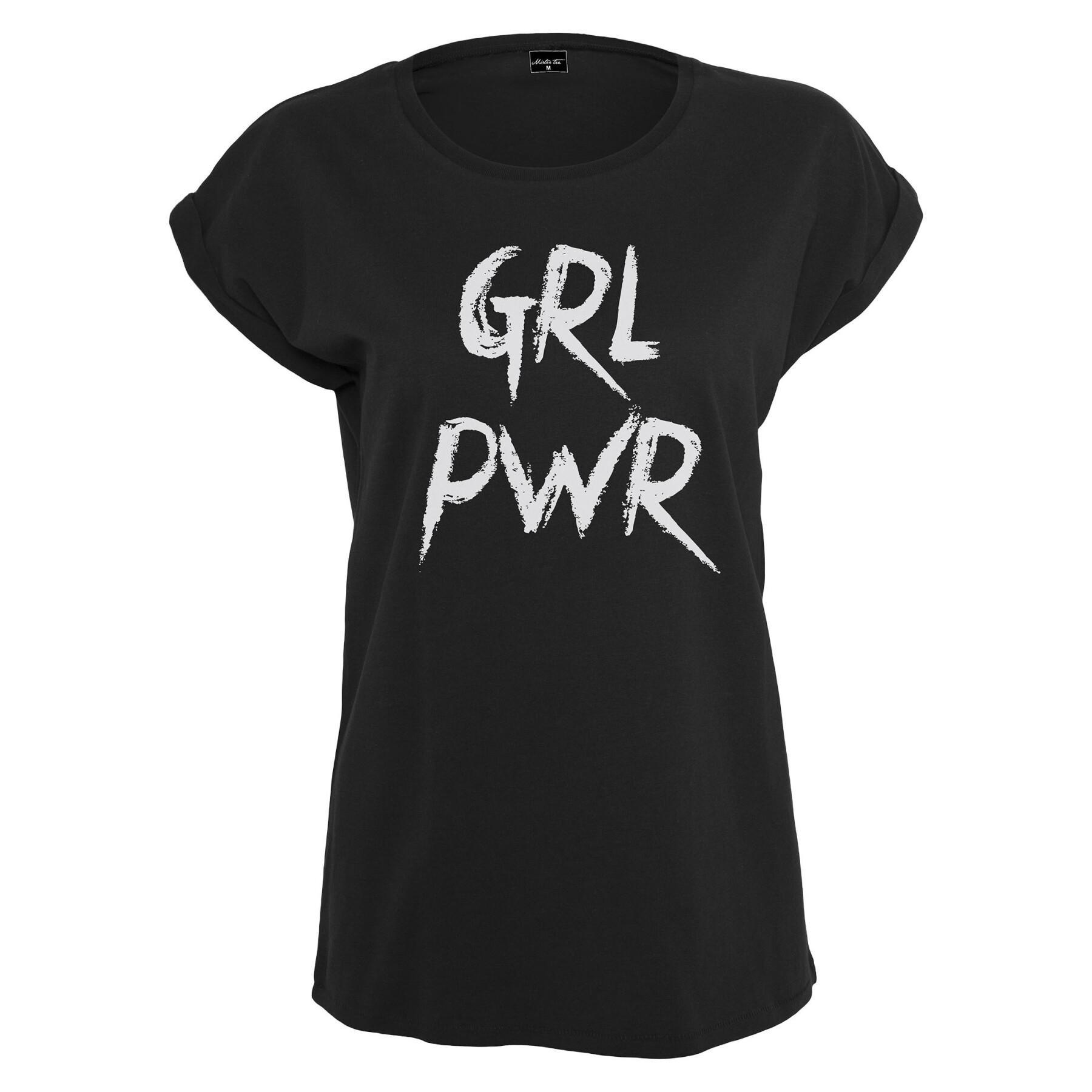 Camiseta de mujer de talla grande Mister Tee GRL PWR