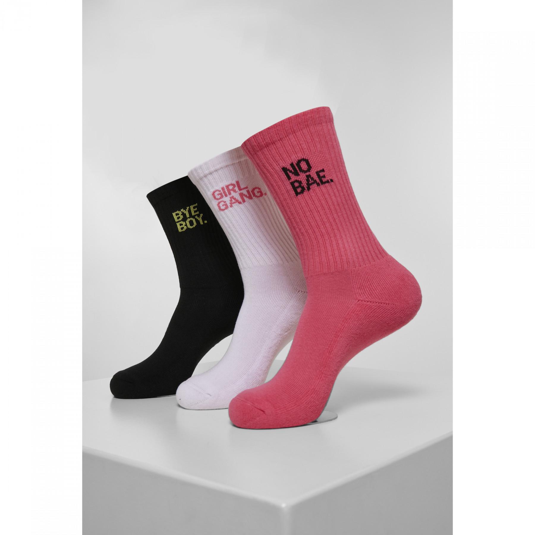 Calcetines Mister Tee girl gang (3pcs)
