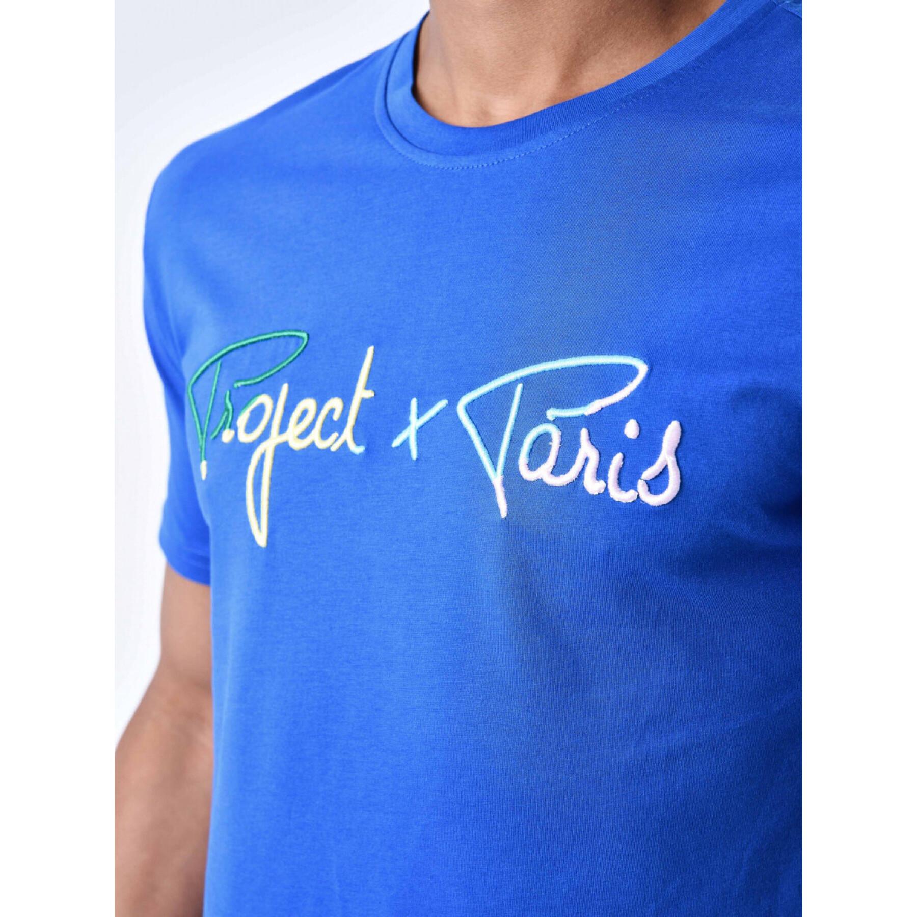 Camiseta con logotipo arco iris bordado Project X Paris
