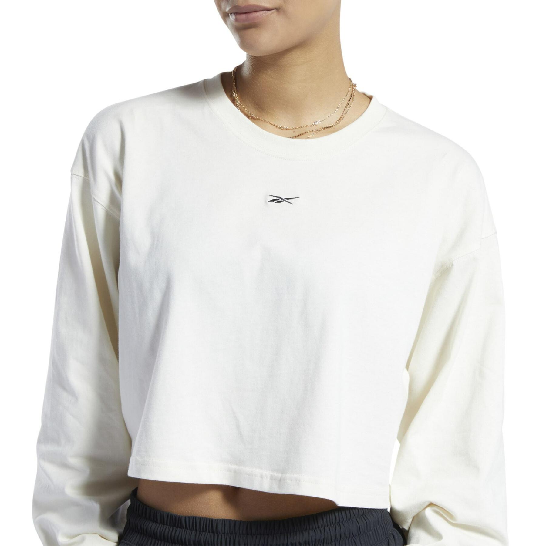 Camiseta de algodón de manga larga para mujer Reebok Classics
