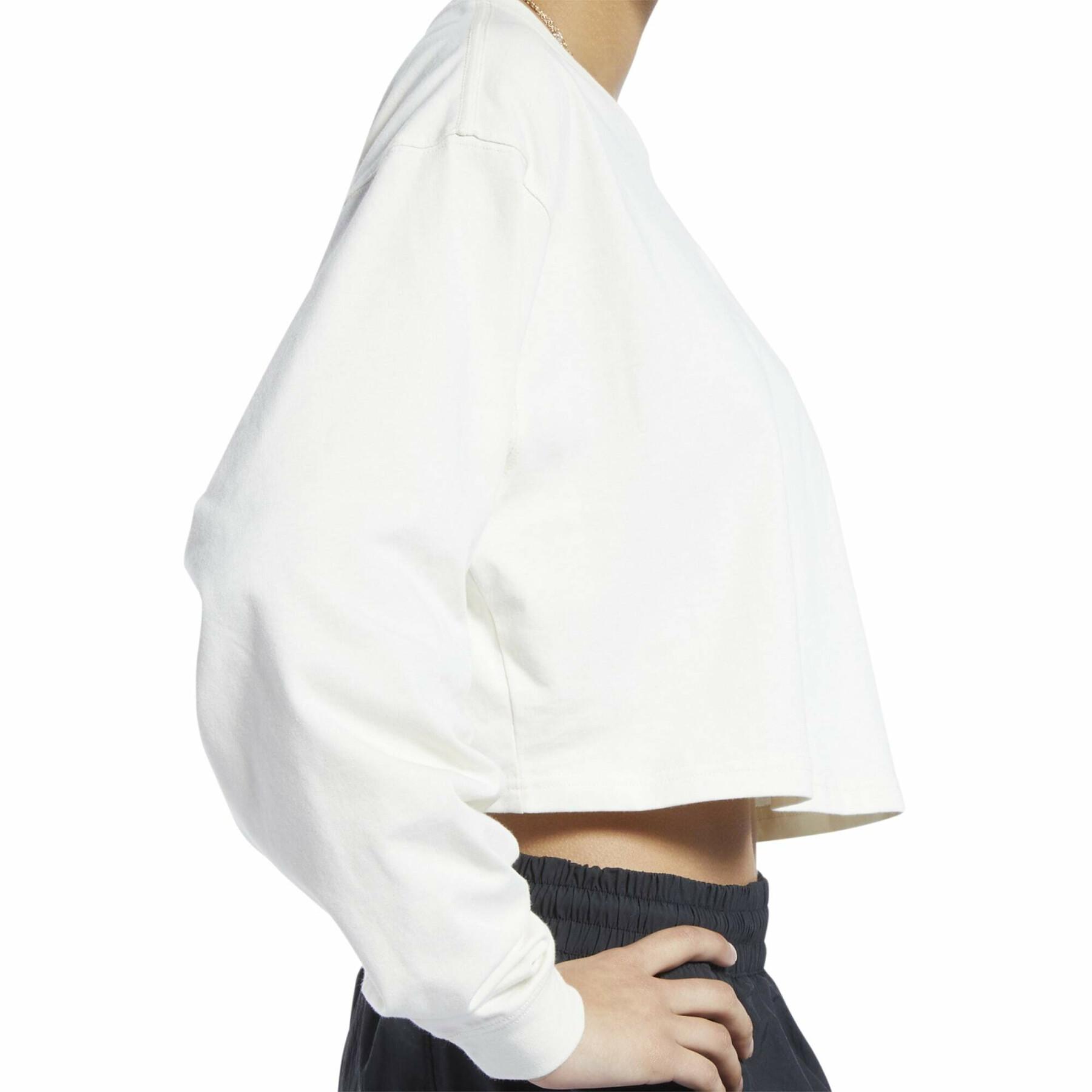Camiseta de algodón de manga larga para mujer Reebok Classics