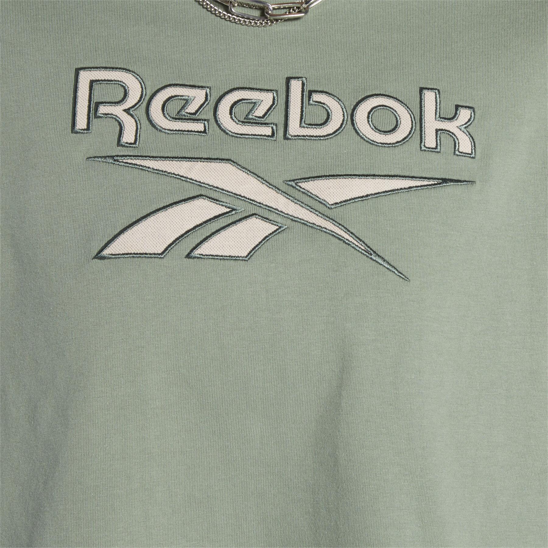 Camiseta crop top de mujer Reebok Classics Big Logo