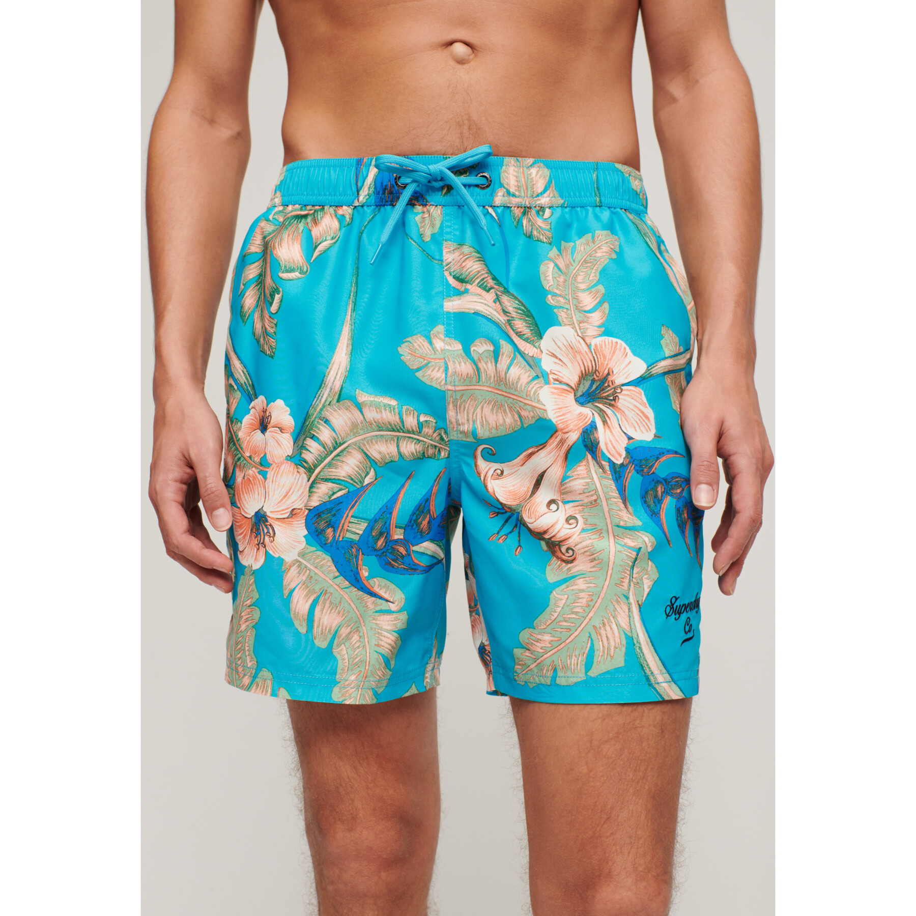 Shorts de baño con estampado hawaiano Superdry