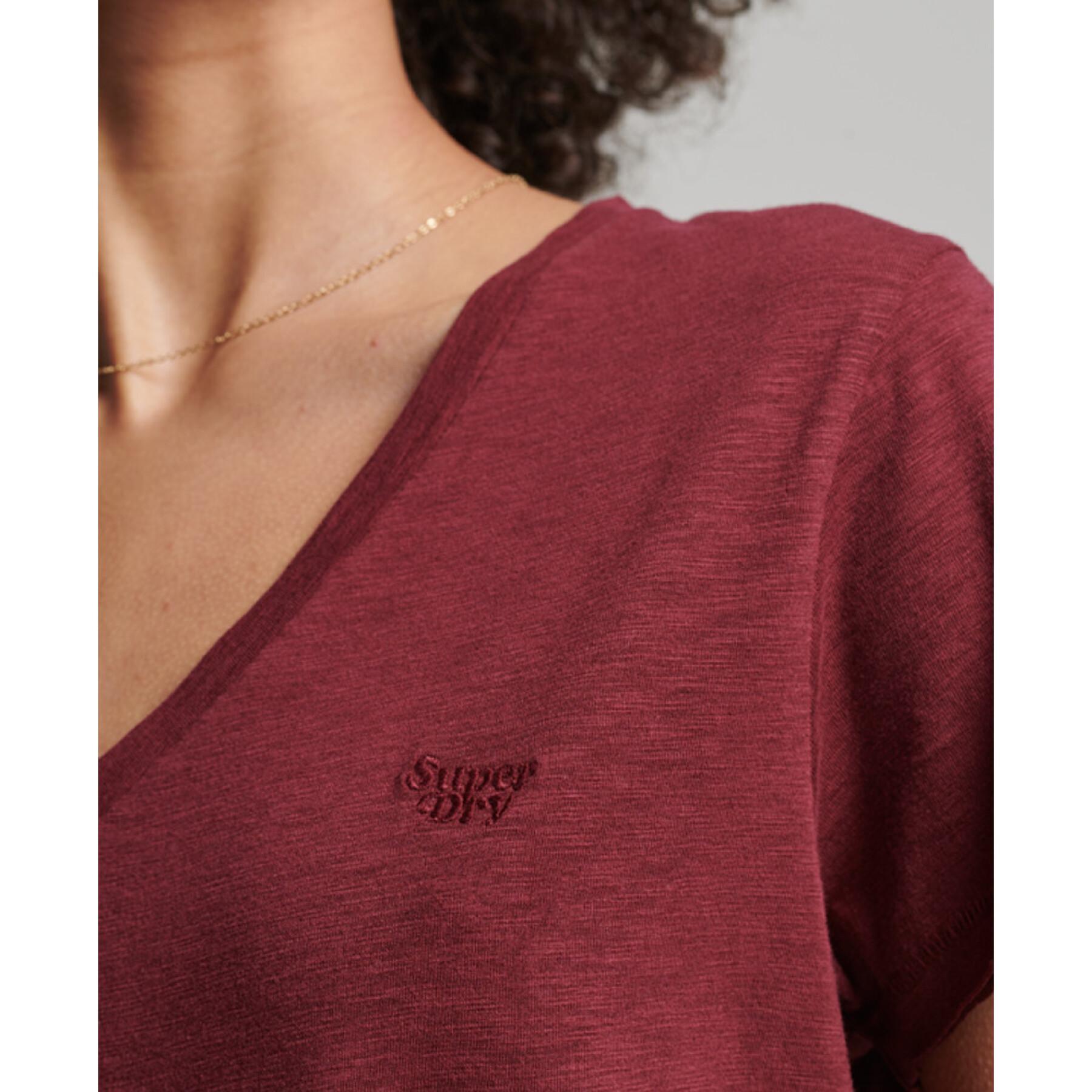 Camiseta mujer con cuello de pico Superdry