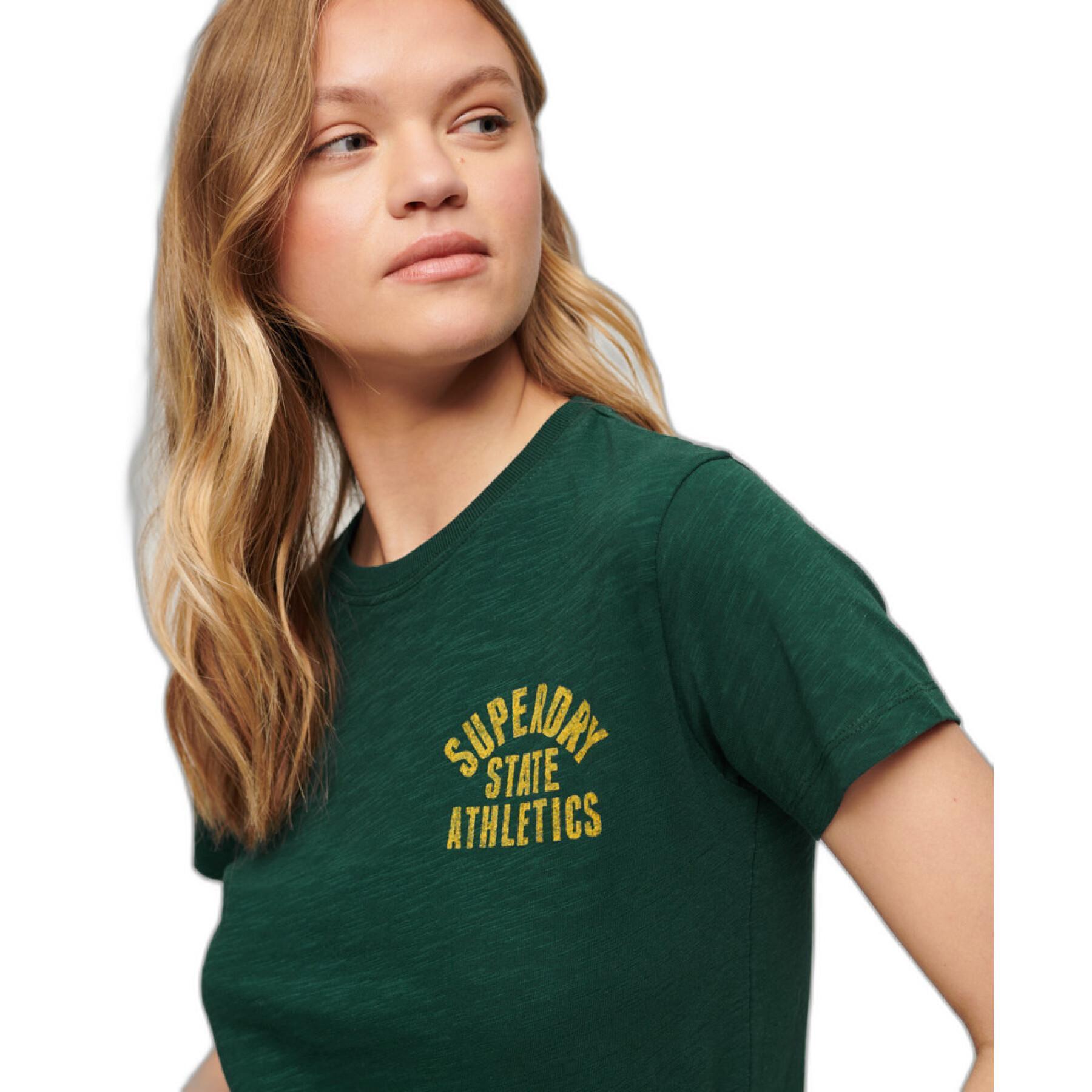 Camiseta flameada de mujer estilo años 90 Superdry Athletic Essential