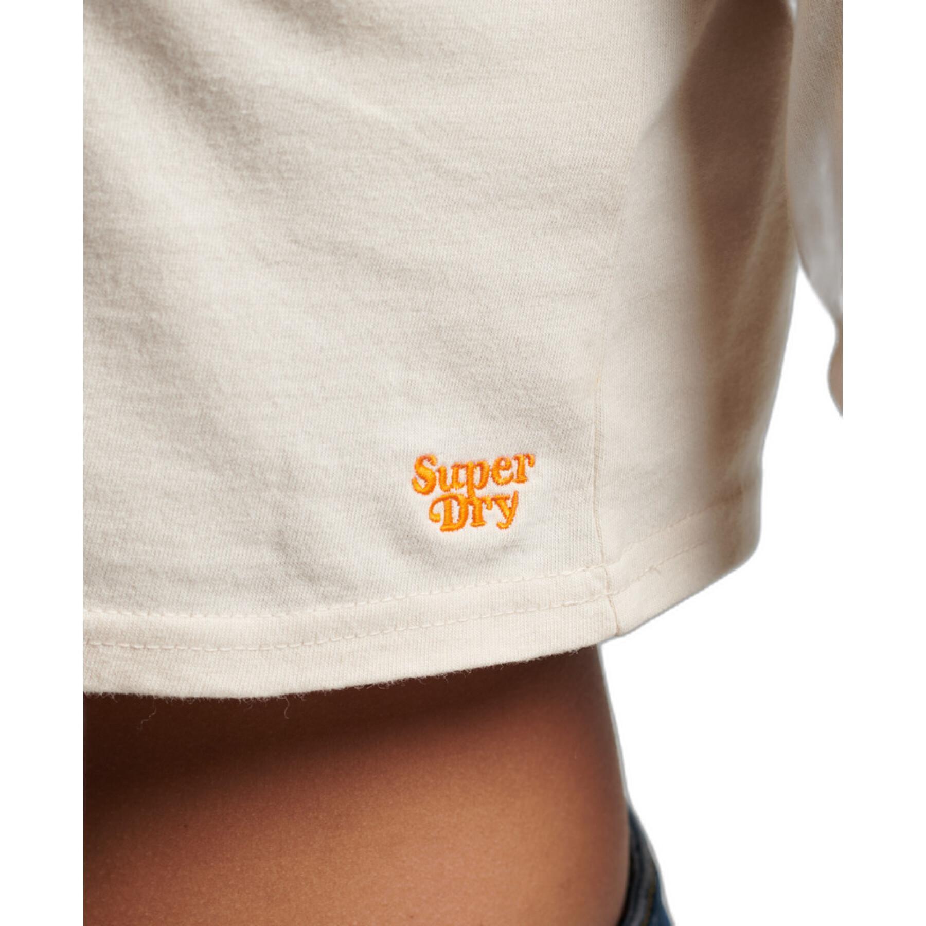 Camiseta court rayas manga larga algodón orgánico mujer Superdry Vintage