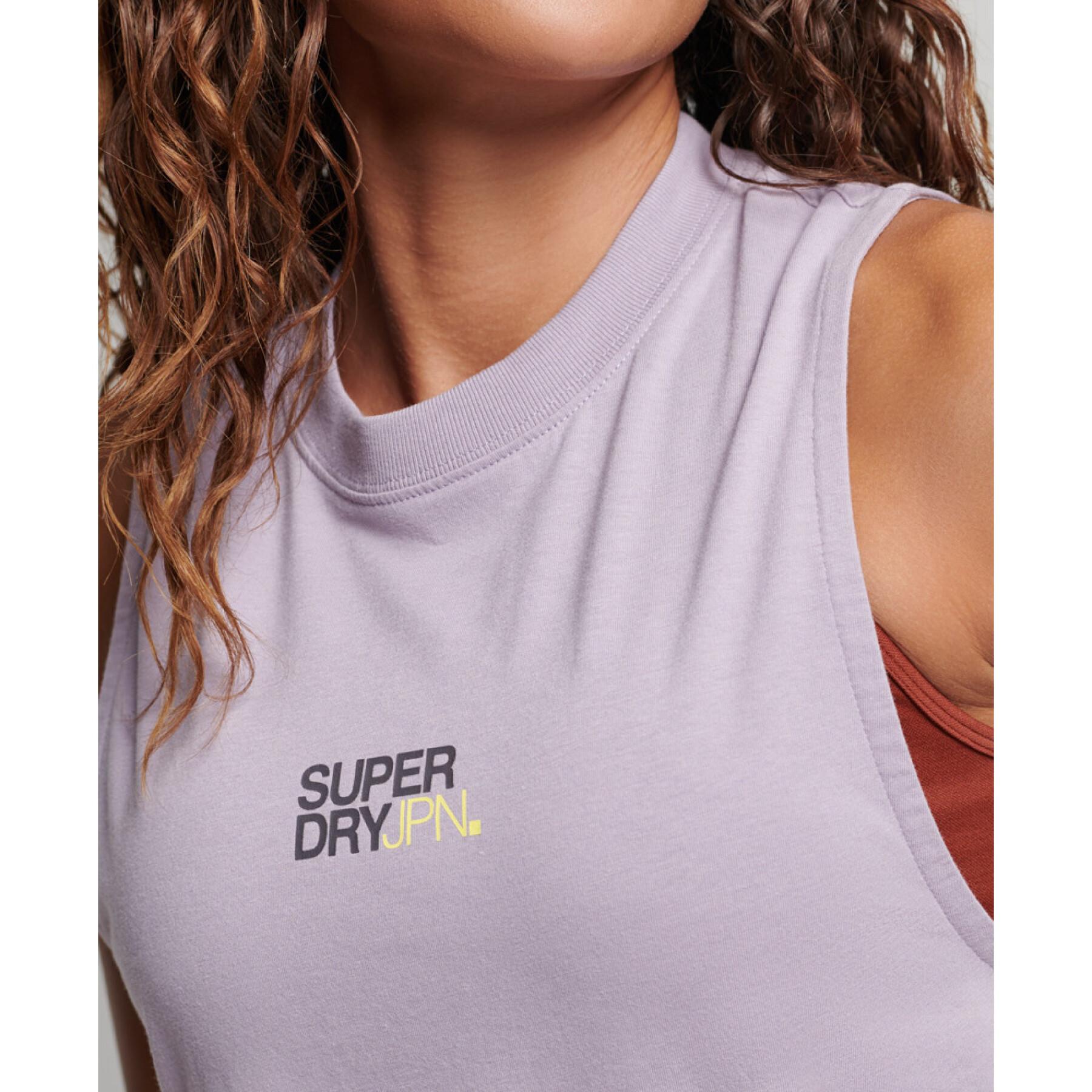 Camiseta de tirantes larga mujer en algodón orgánico Superdry