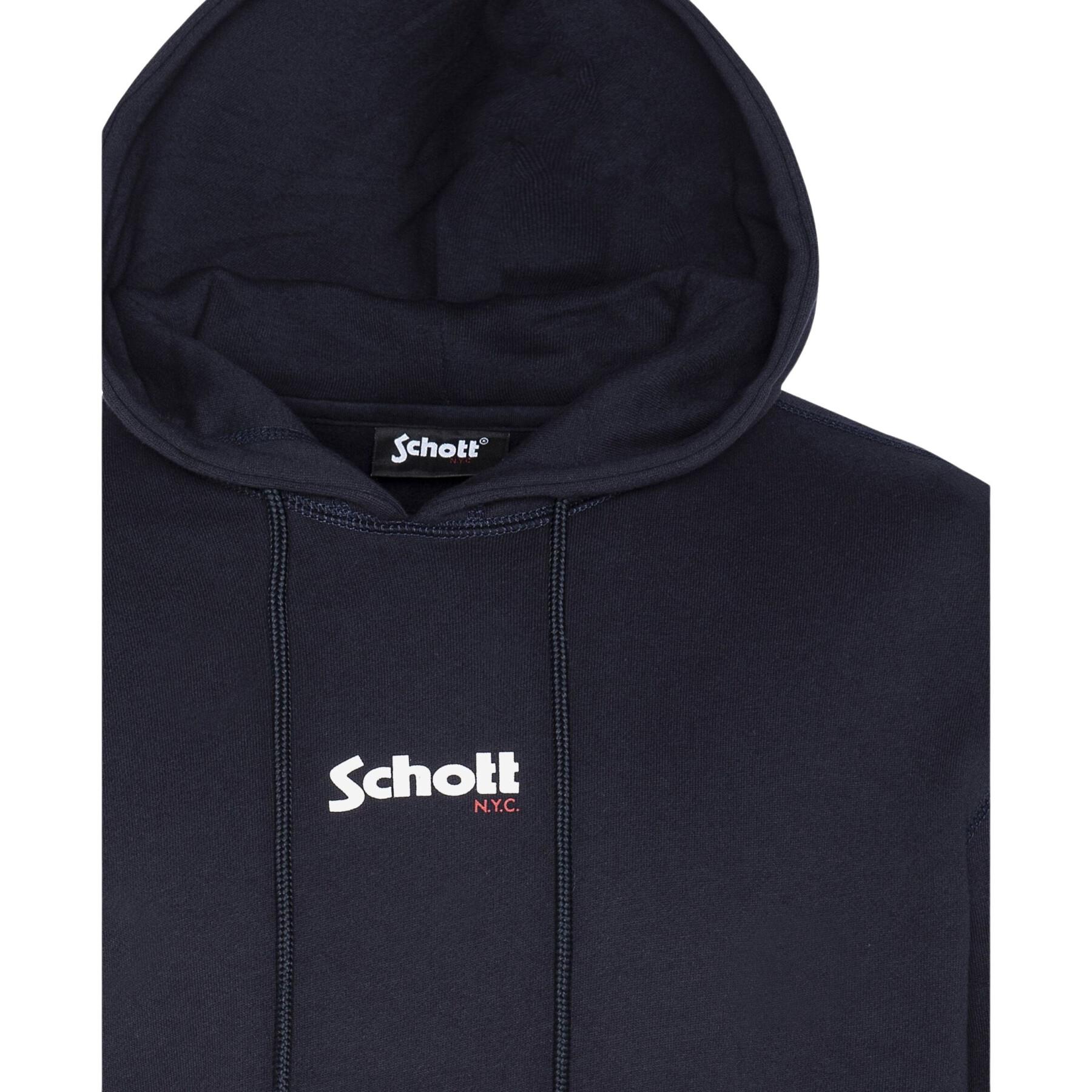 Sudadera con capucha y logotipo pequeño en el pecho Schott