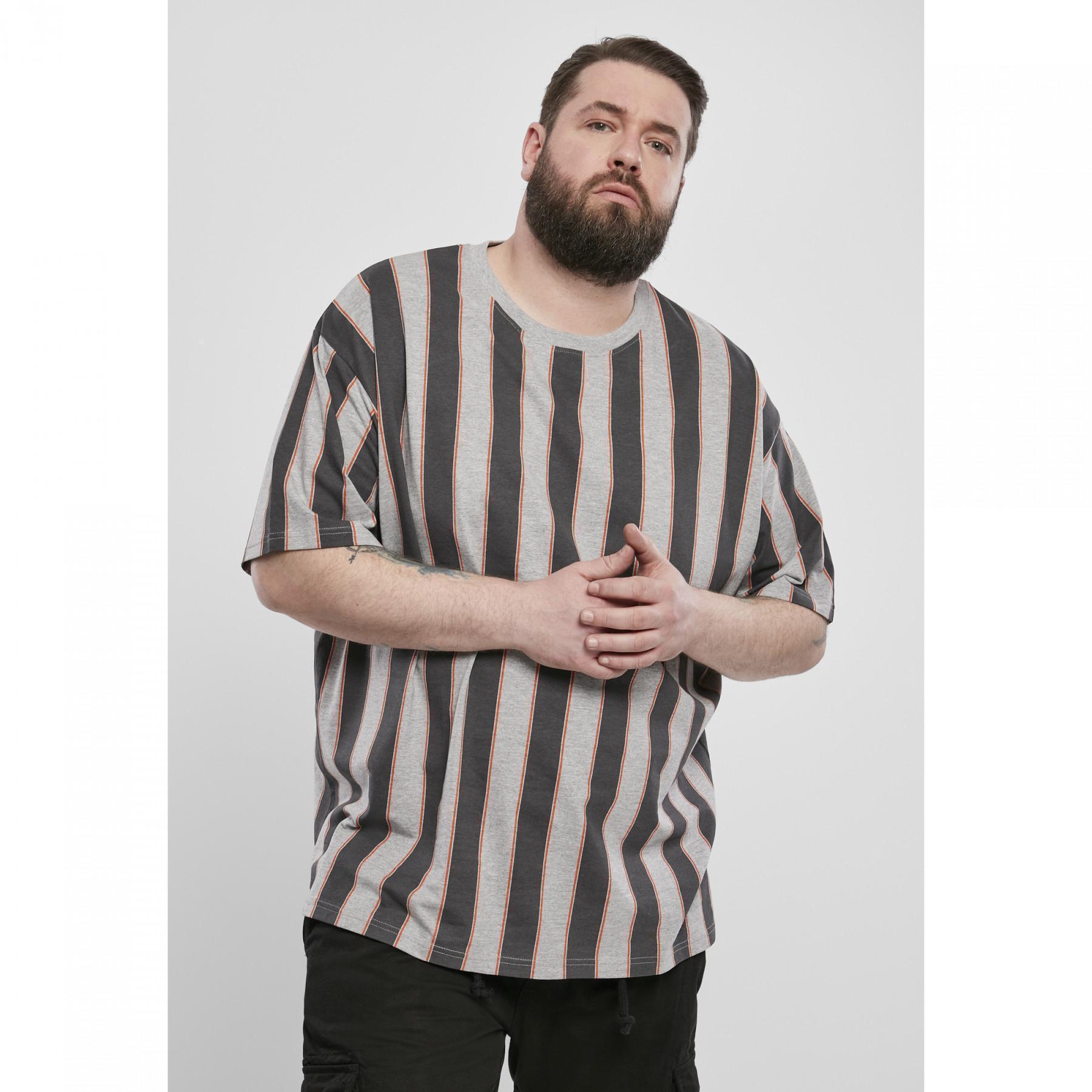 Camiseta Urban Classics printed oversized bold stripe (grandes tailles)