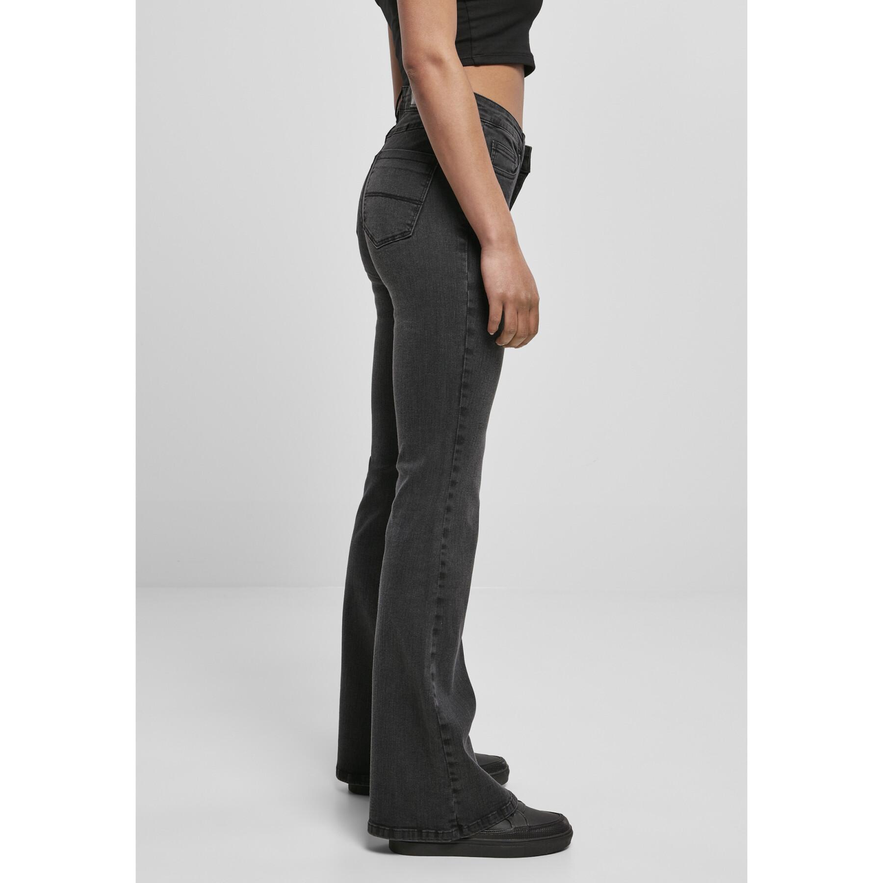 Pantalones vaqueros de mujer Urban Classics high waist flared