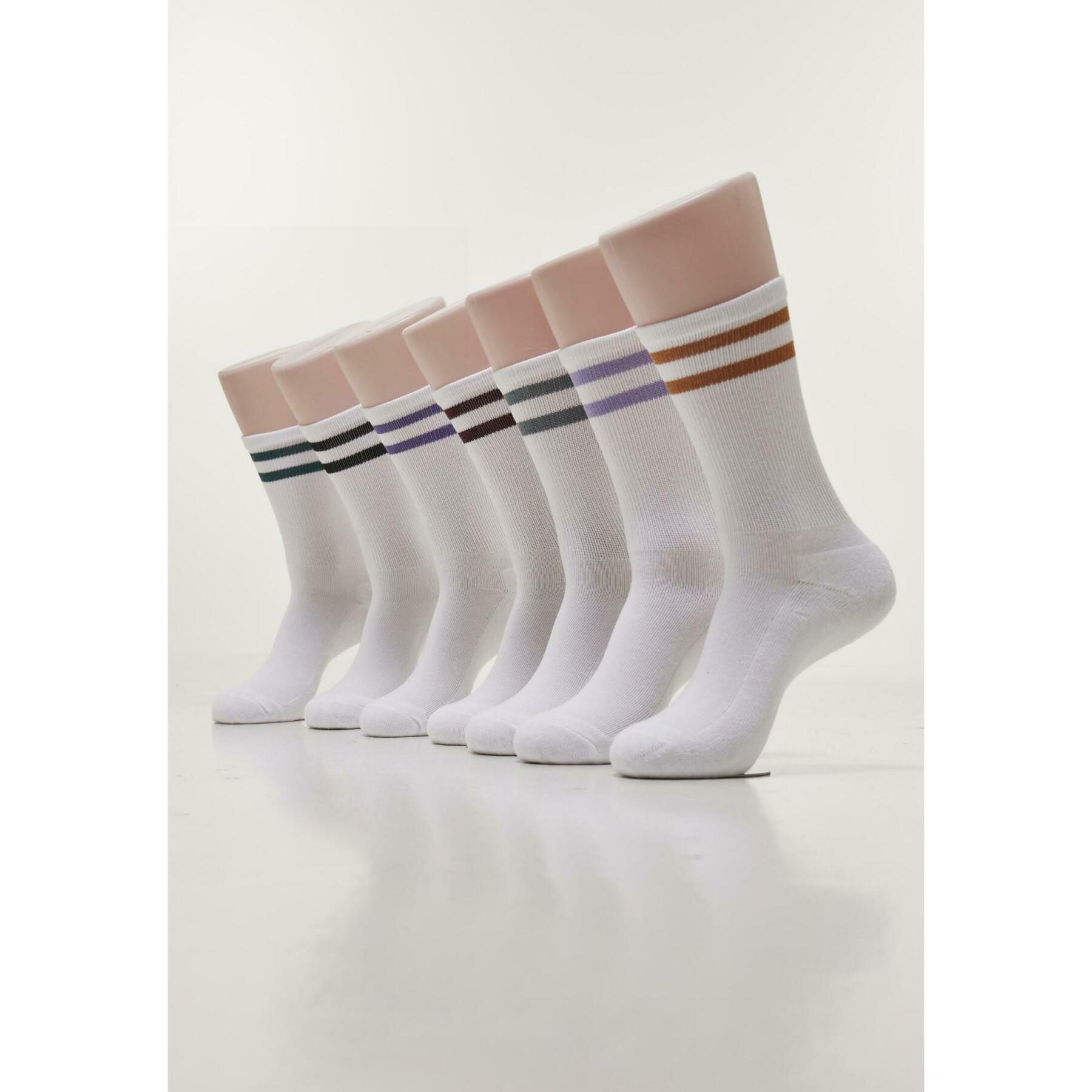 Paquete de 7 calcetines Urban Classics 2 Stripes