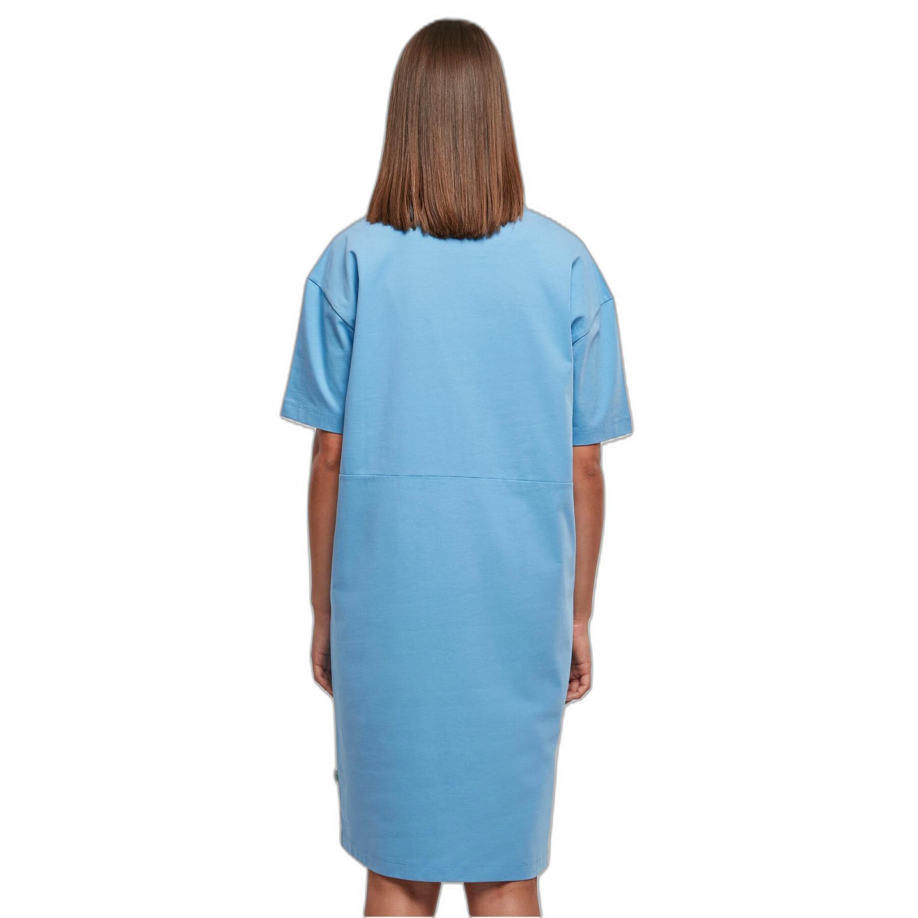 Vestido camiseta con aberturas de gran tamaño para mujer Urban Classics Organic (GT)