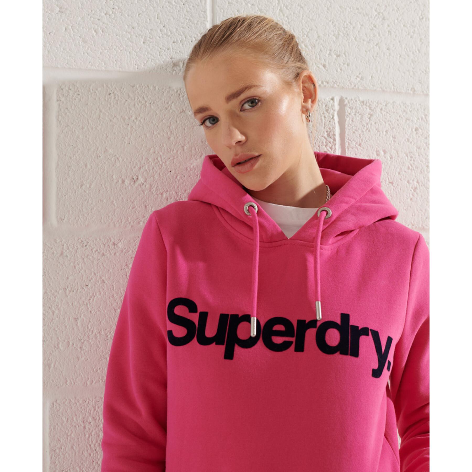 Sudadera con capucha y logotipo de mujer Superdry Core