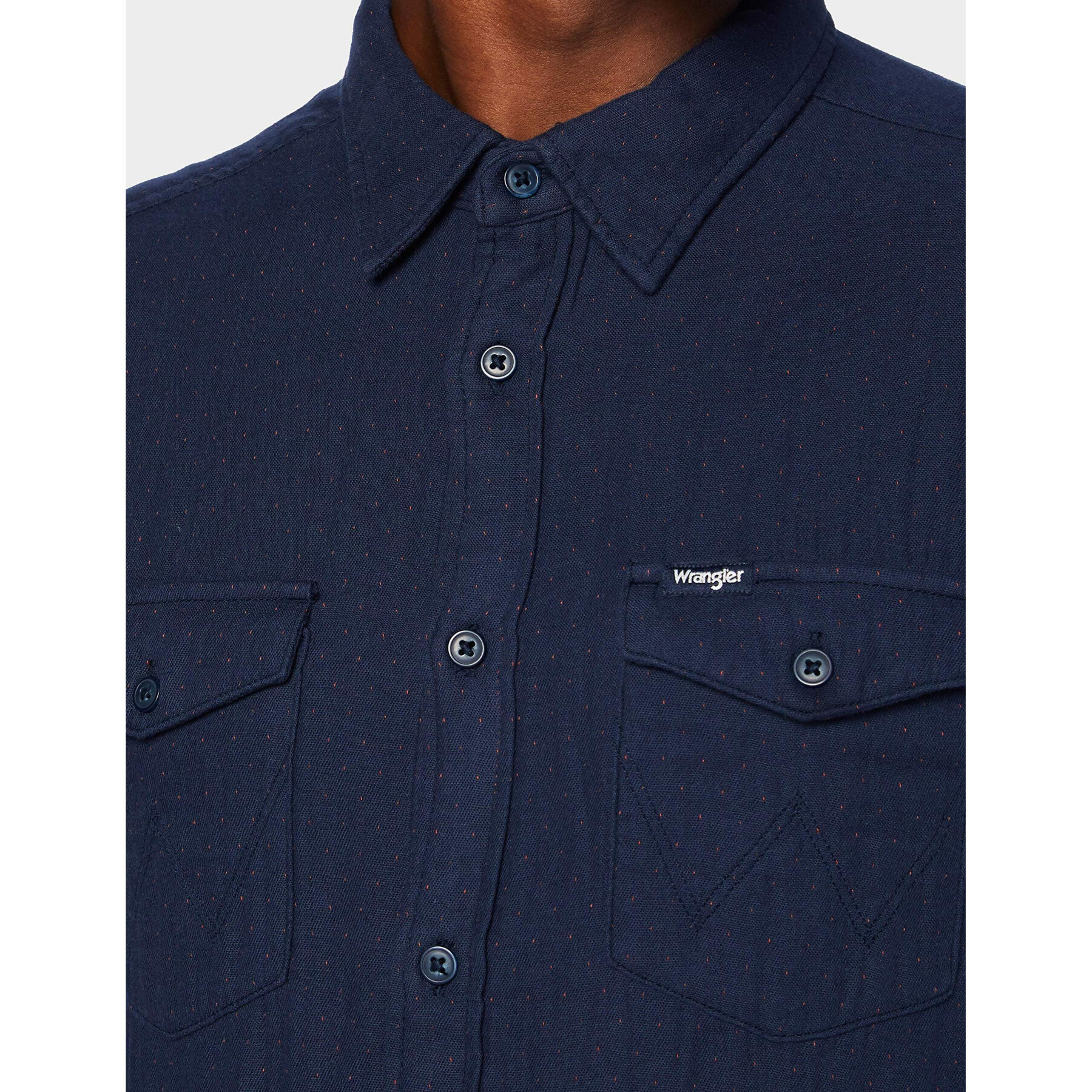 Camisa Wranger con bolsillos azul marino