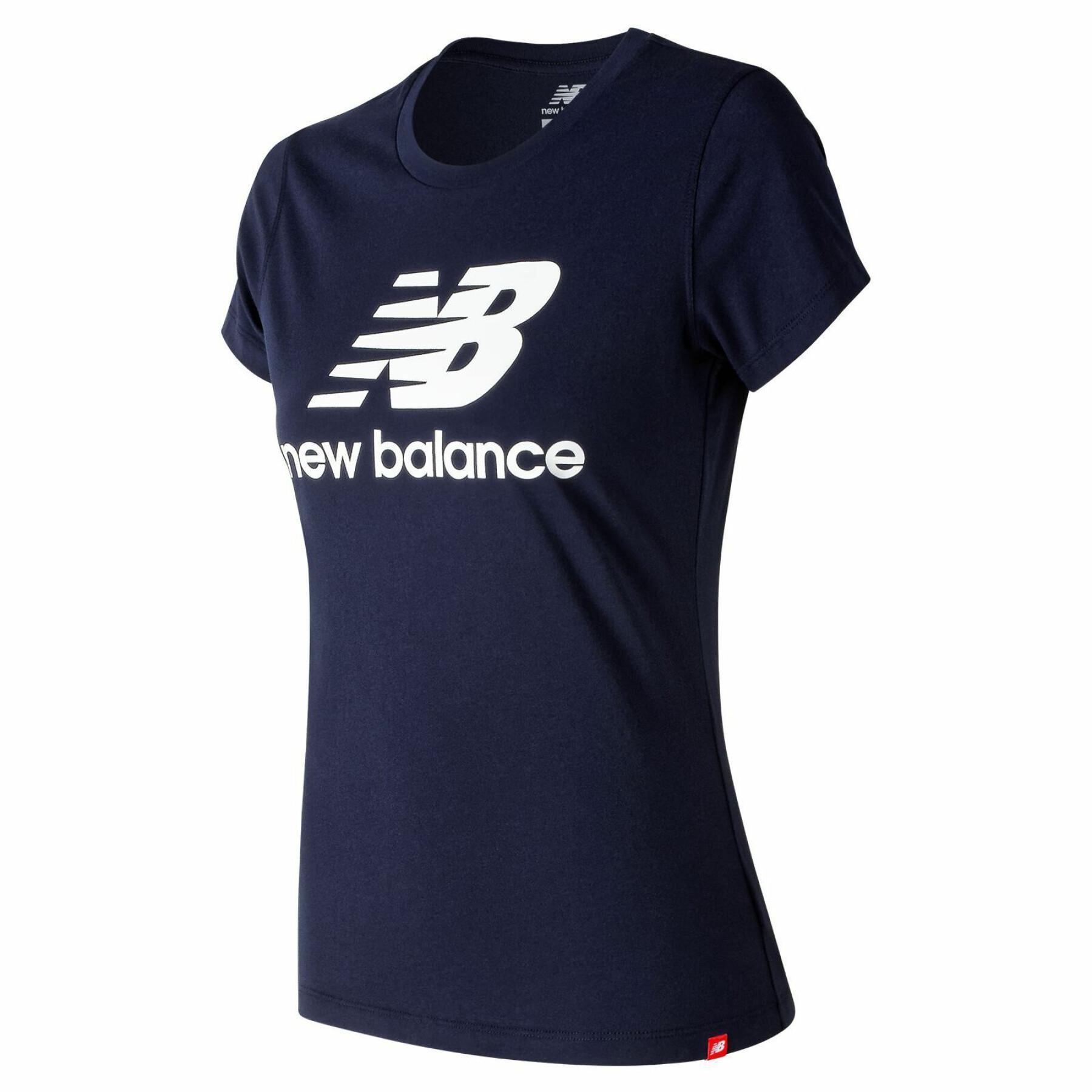 Camiseta de mujer New Balance essentials stacked