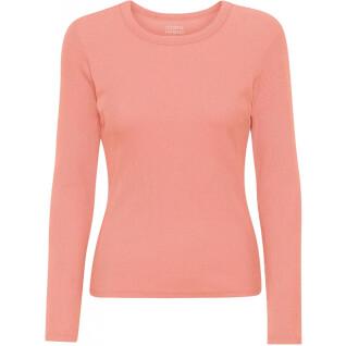 Camiseta de manga larga para mujer Colorful Standard Organic bright coral