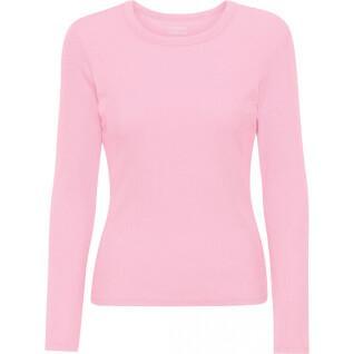 Camiseta de manga larga para mujer Colorful Standard Organic flamingo pink