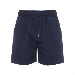 Pantalón corto de sarga Colorful Standard Organic navy blue