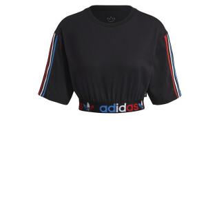 Camiseta de mujer adidas Originals Adicolor Primeblue Tricolor Cropped